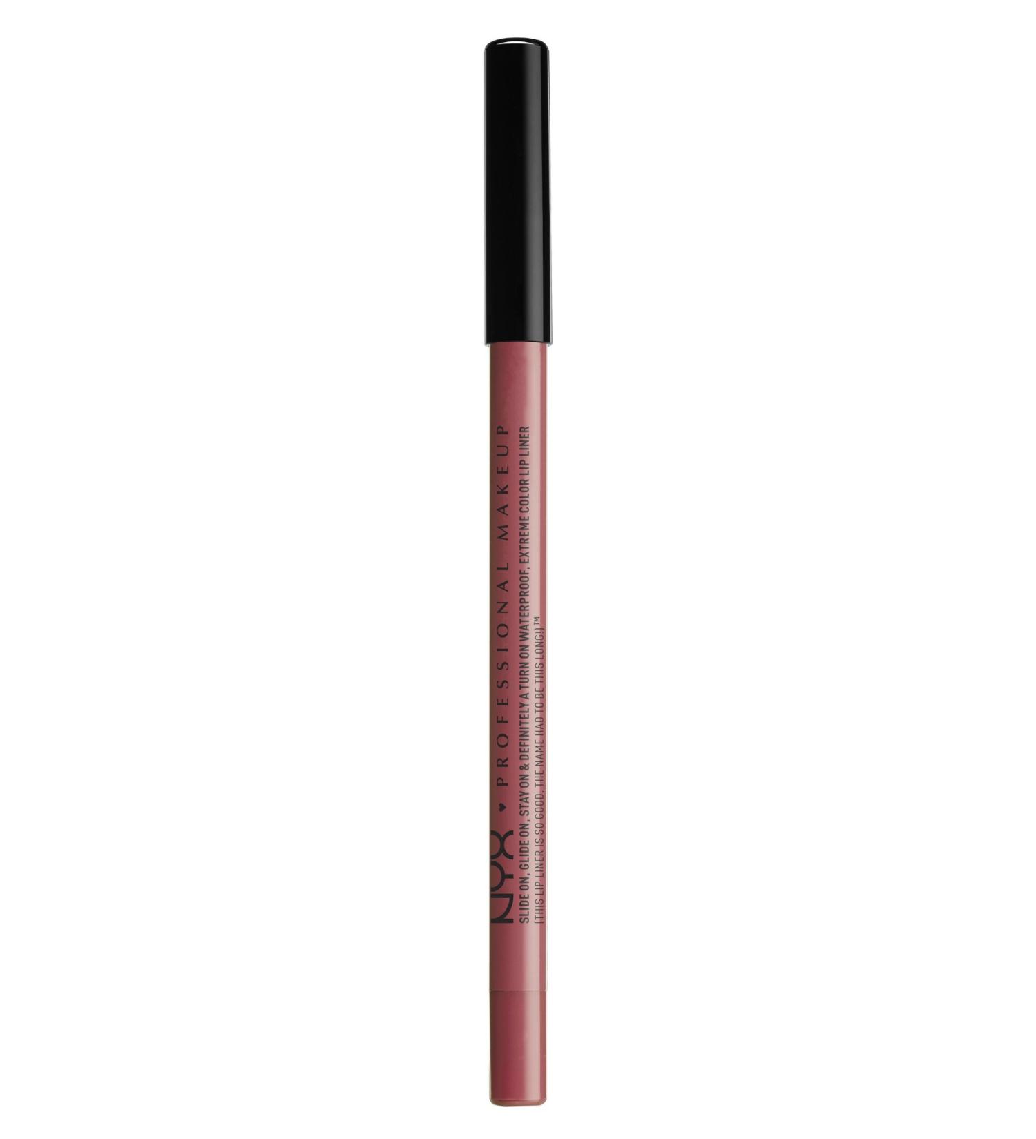 NYX Slide On Lip Pencil - Bedrose Lip Liner, Soft Nude Pink with Mauve Undertone, 0.04 oz - Buy Online on GoSupps.com