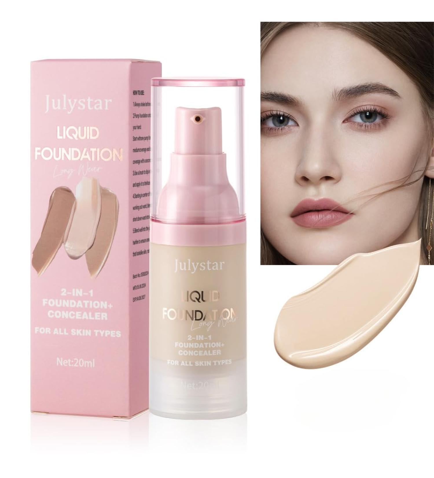 INTEROOKIE Liquid foundation concealer long-lasting non-makeup moisturizing and moisturizing vacuum foundation 2 - Buy Online on GoSupps.com