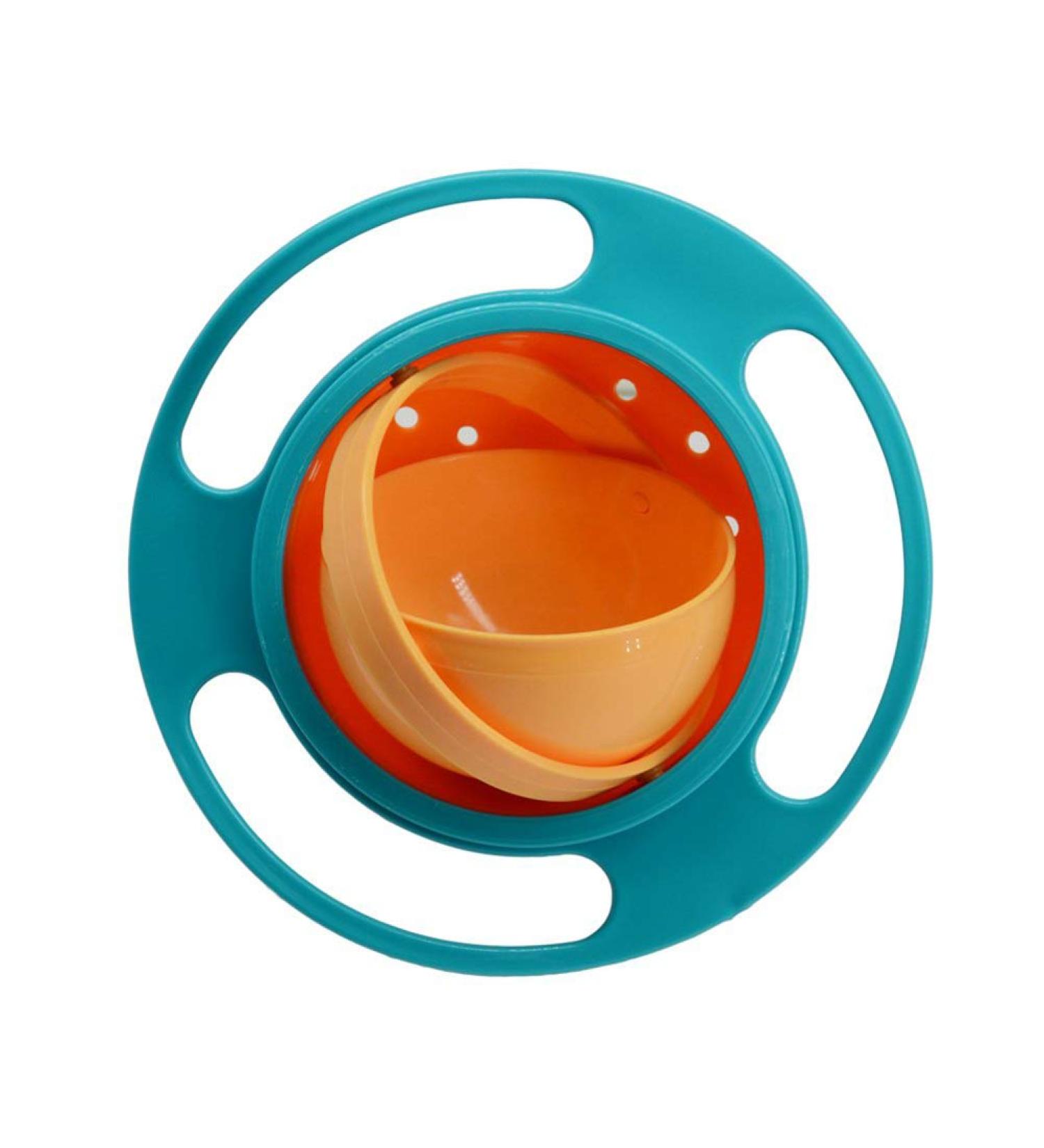 360 Rotatable Spill-Proof Toddler Gyro Bowl with Lid - Non Spill Feeding Baby Gyro Bowl - Buy Online on GoSupps.com