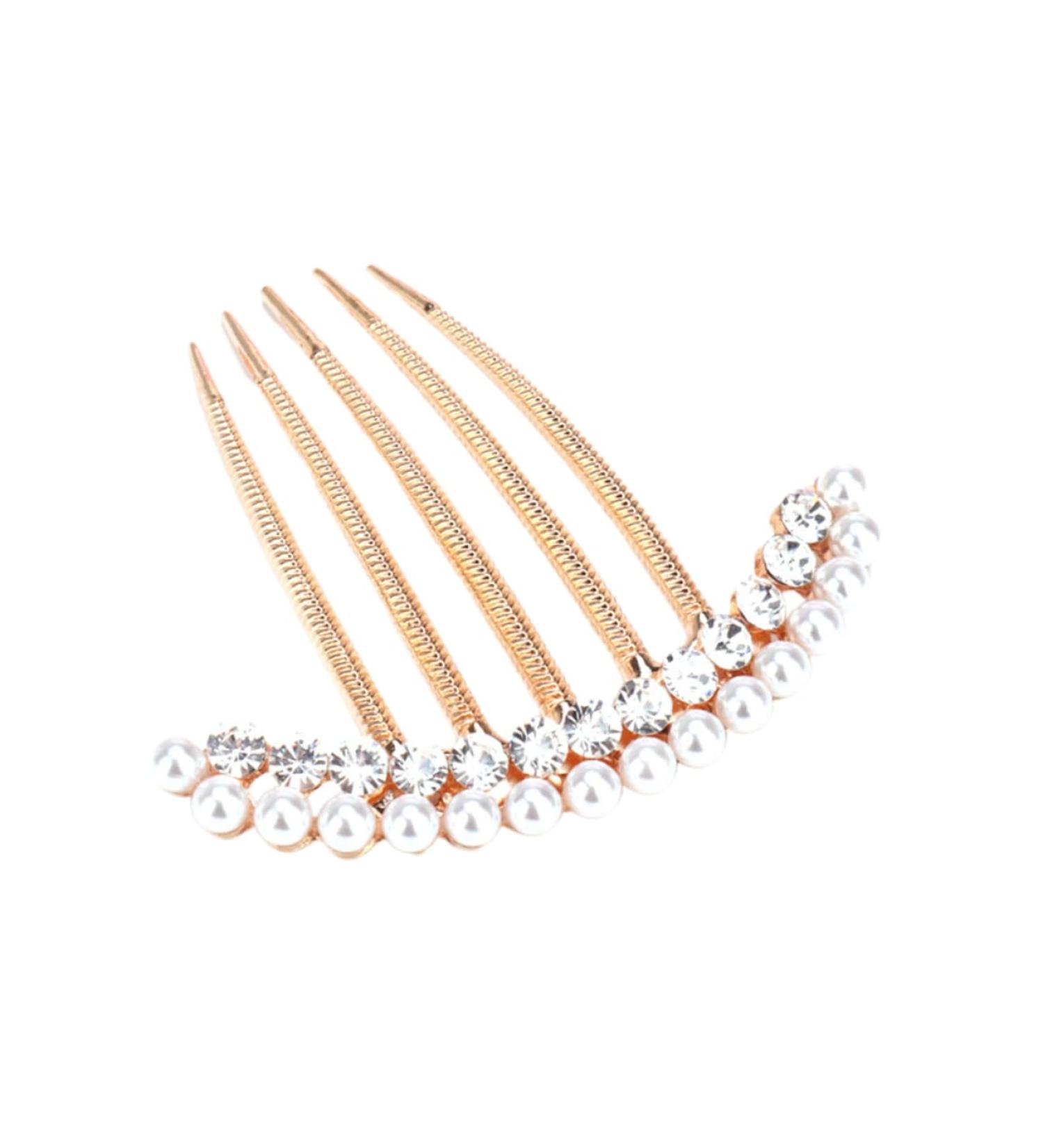 FRCOLOR Hair Pin Hair Accessories for Women Jewel Hair Comb Flower Decoration Hair Comb for Prom Hair Accessories for Women Pearl Hair Comb Hair Comb with Rhinestone Hair Fork Bride - Buy Online on GoSupps.com