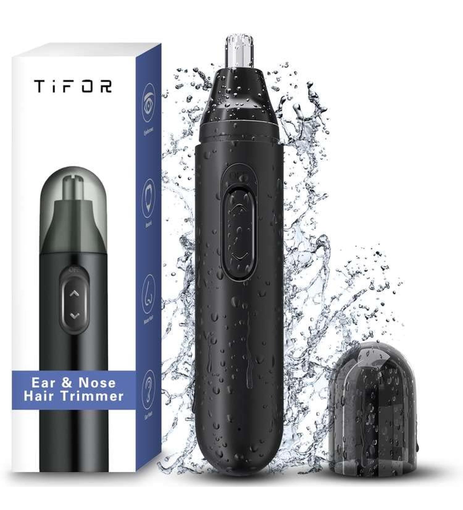 TIFOR Rechargeable Ear and Nose Hair Trimmer - Painless USB Electric Nose Clipper for Men and Women - Waterproof Facial Hair Removal Tool with Dual-edge Blades - Buy Online on GoSupps.com