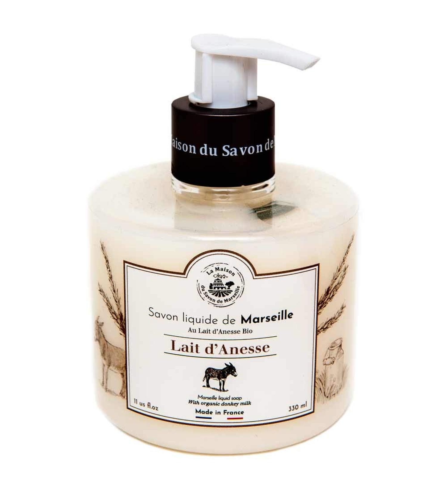 Liquid Soap 330 ml organic donkey milk - La Maison du Savon de Marseille