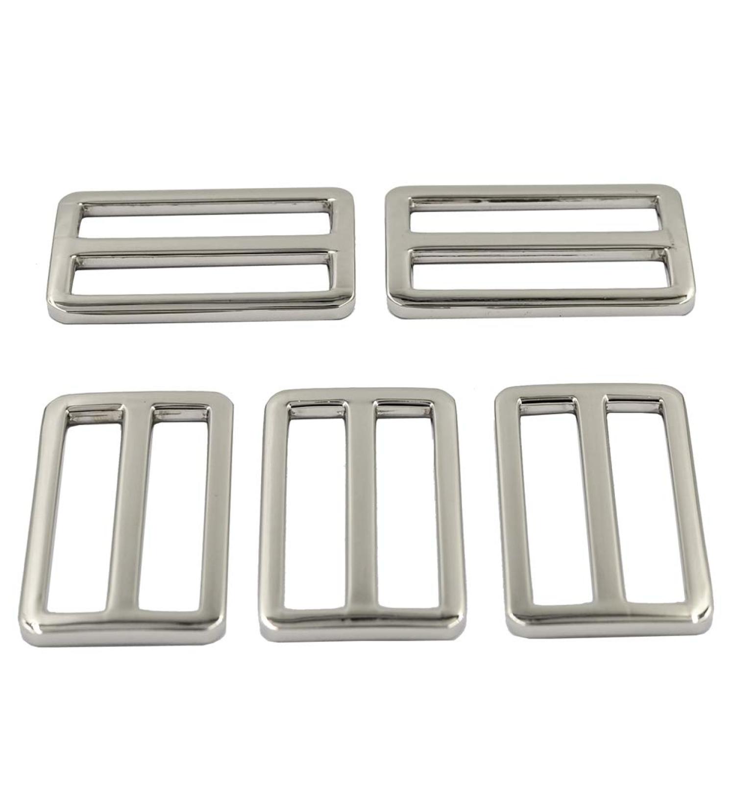 DGOL 10pcs 1-1/2 inch Slider Webbing Strap Tri Glide Buckles Zinc Alloy Tri-Glide Slide Buttons Fasteners (Silver) - Buy Online on GoSupps.com