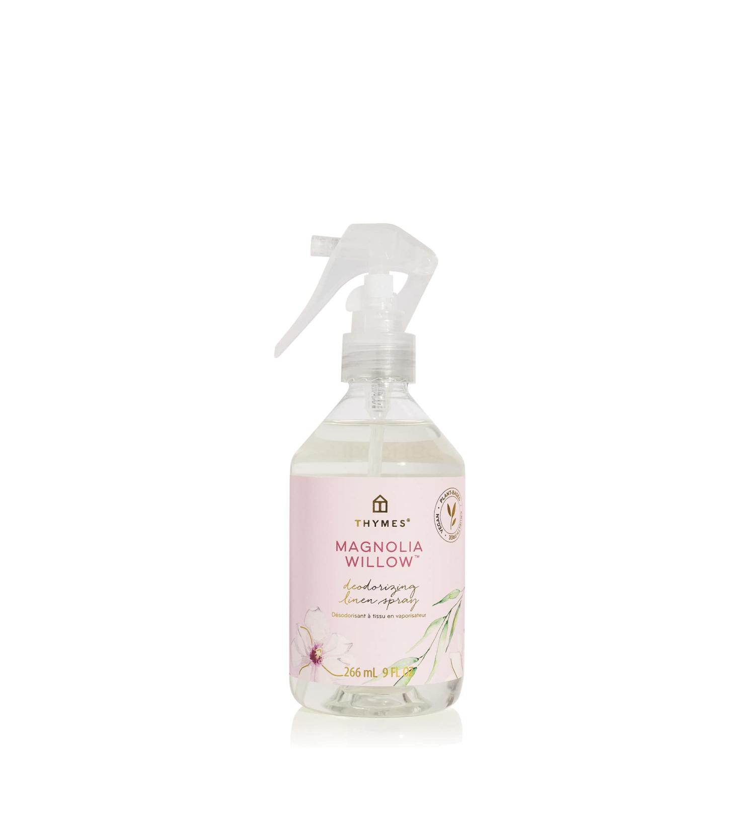 Thymes Magnolia Willow Linen Spray - 9 Fl Oz | Refresh and Revitalize Your Space - Buy Online on GoSupps.com