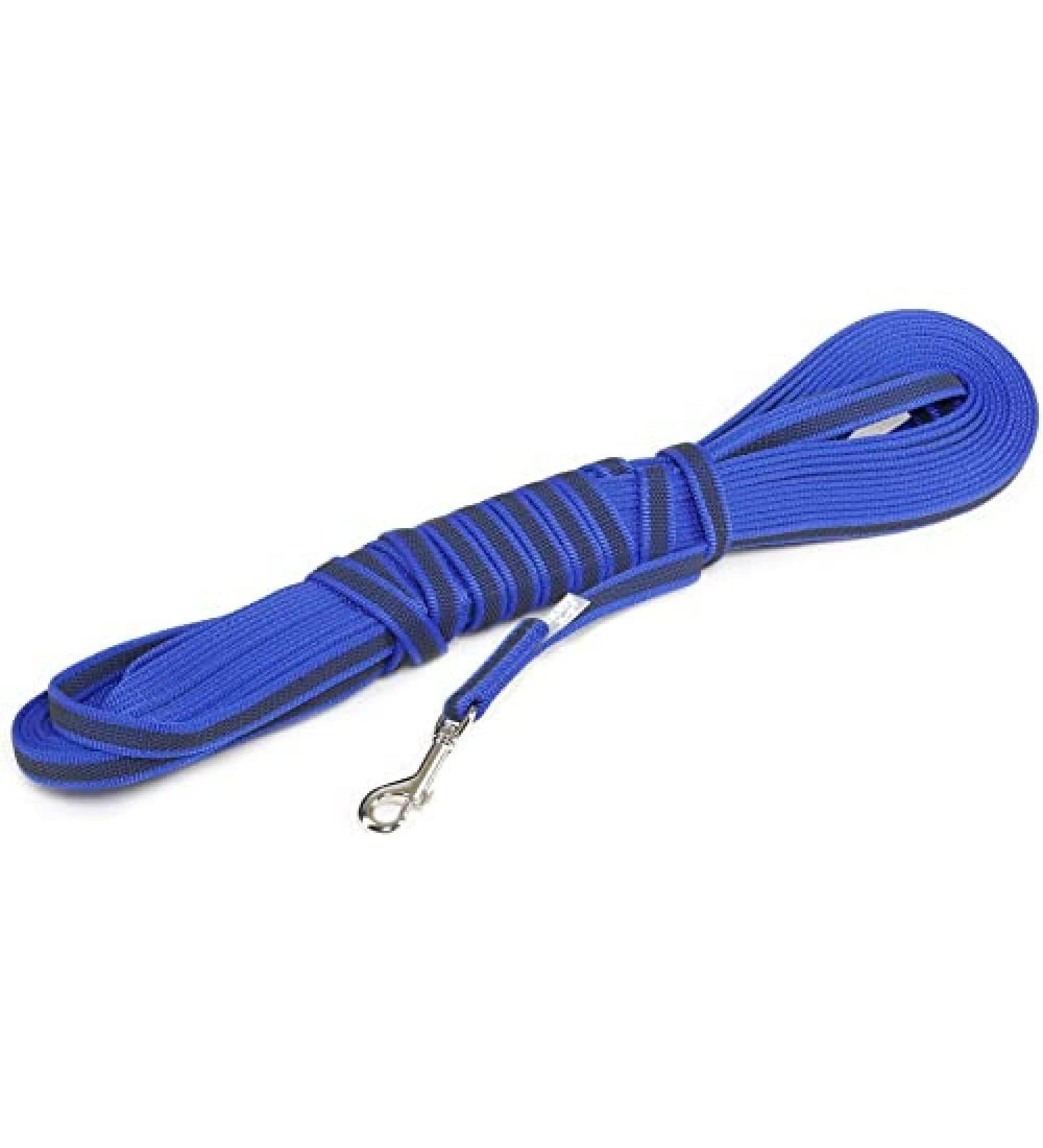 IDC Color & Gray Rubberized Leash - 14mm x 15m Without Loop - Durable Blue-Grey Dog Leash for International Shipping - Buy Online on GoSupps.com