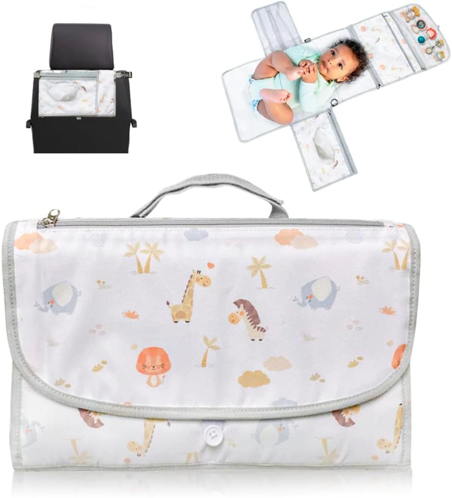 XL Multifunctional Baby Wrapping Pad - Compact Diaper Bag with Integrated Diaper Support for Easy Travel - Buy Online on GoSupps.com