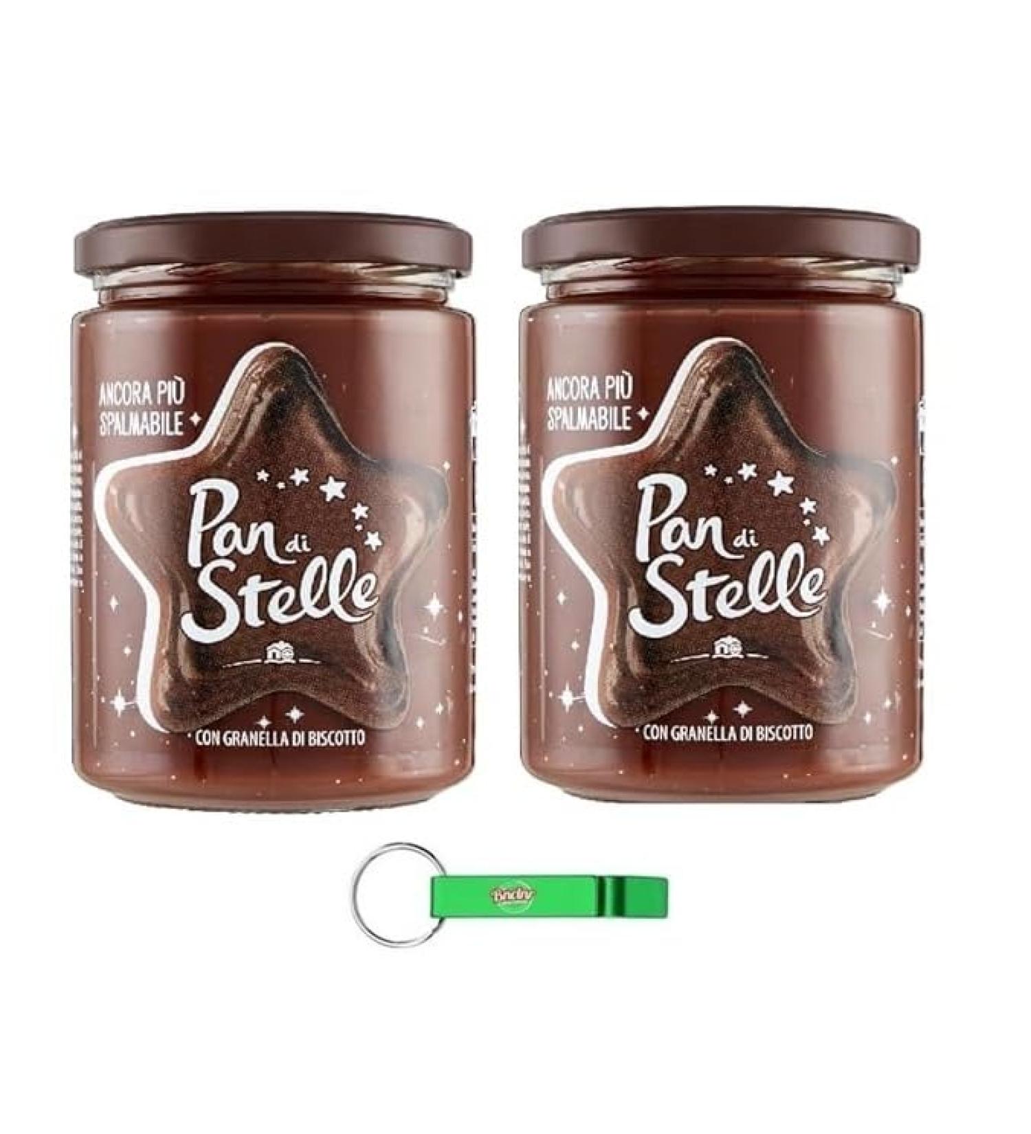 Pan di Stelle Crema Spalmabile Noisette Cr me tartiner 2 x 580 g Cr me avec grains de biscuits sans huile de palme + porte-cl s Beni Culinari gratuit - Buy Online on GoSupps.com