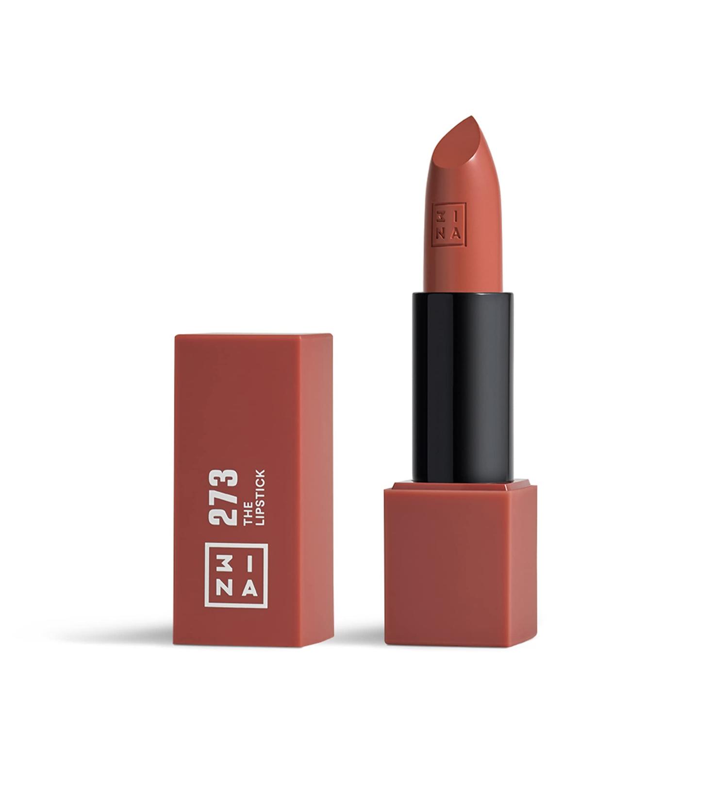 3INA Makeup Lipstick 273 - Warm Brown Matte Lip Color with Vitamin E & Shea Butter - Long Lasting, Creamy Texture - Vegan & Cruelty Free - Buy Online on GoSupps.com