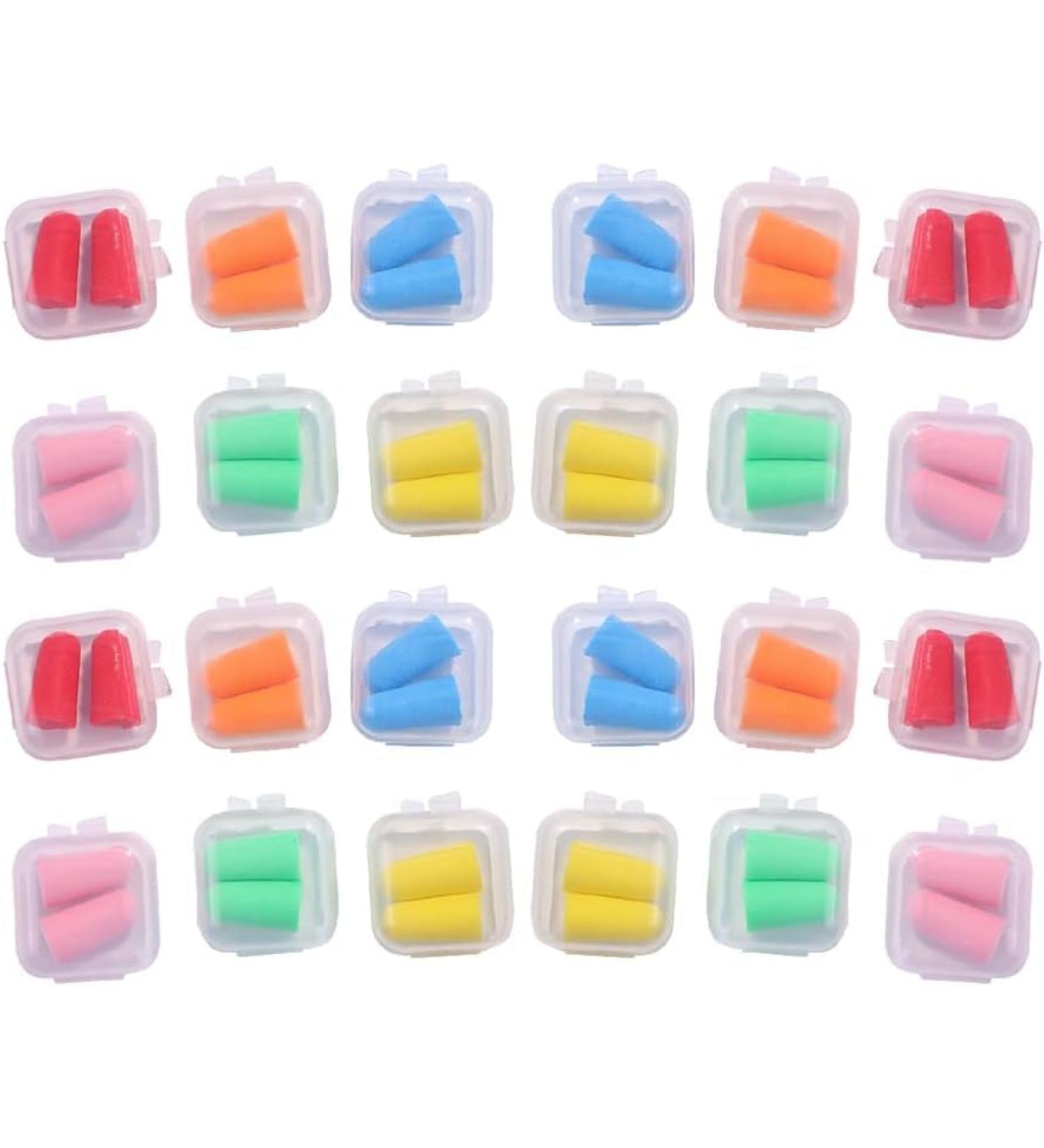 Buy 24 Pairs Soft Foam Earplugs - Noise Cancelling Sound Blocking Hearing Protection with Case - International Shipping Available - Buy Online on GoSupps.com