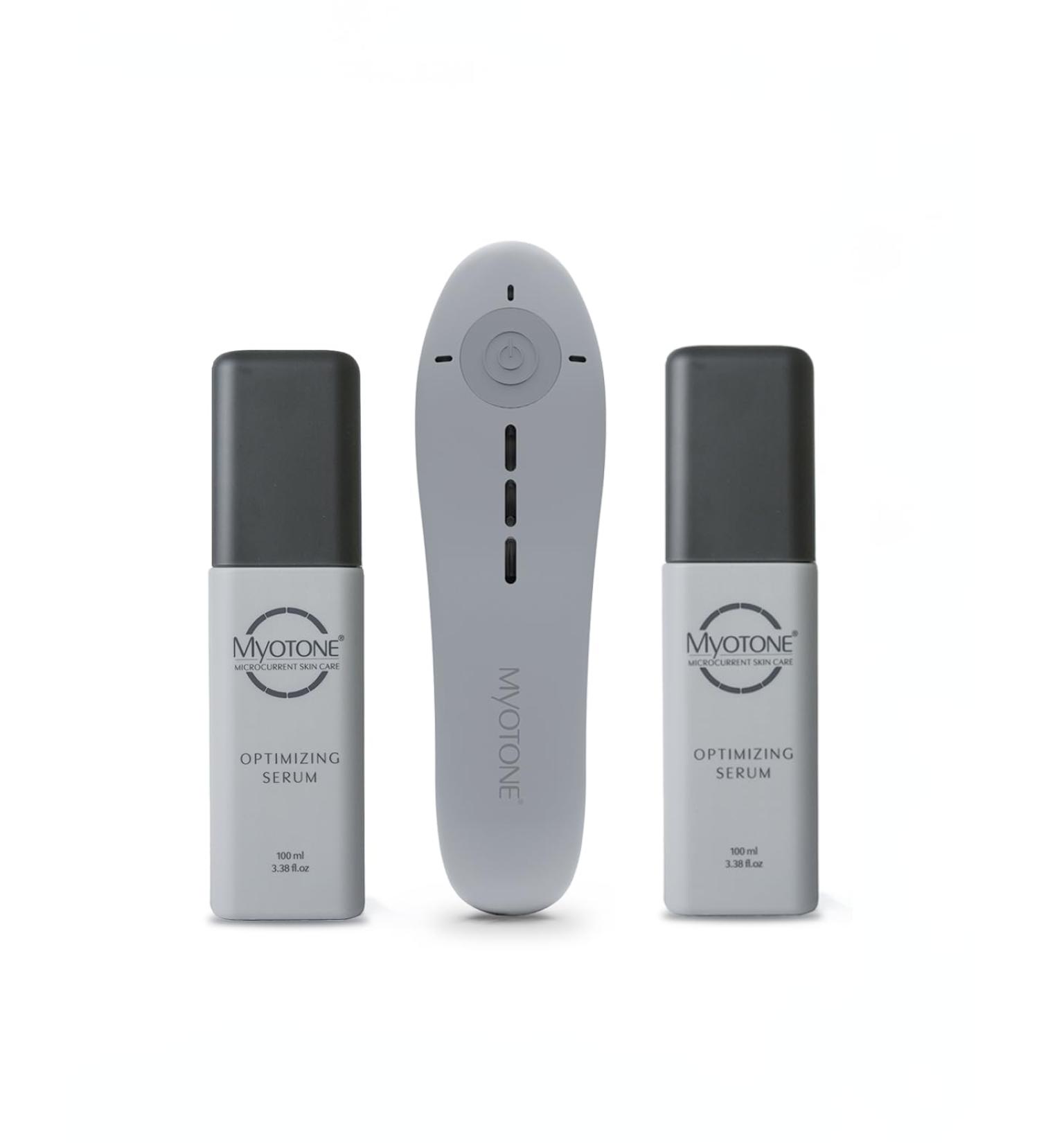 Myotone Professional Microcurrent Facial Toning Kit with Two Anti-Aging Serums - at-Home Treatment - Lifts and Firms Skin - Reduces Wrinkles - Buy Online on GoSupps.com