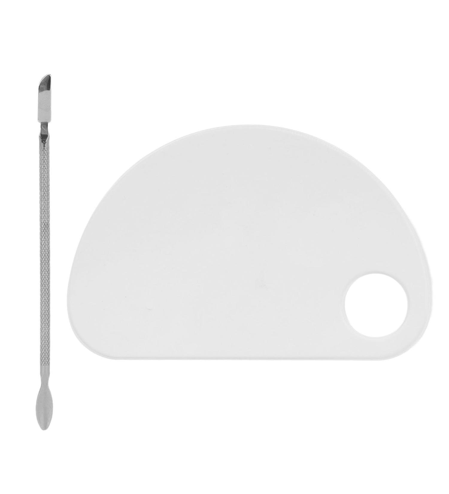 Julyue Acrylic Cosmetic Palette with Spatula Thumb Hole Nail Art Mixing Palette Transparent Drawing Mixing Palette Foundation Mixing Tray for Li Foundation - Buy Online on GoSupps.com