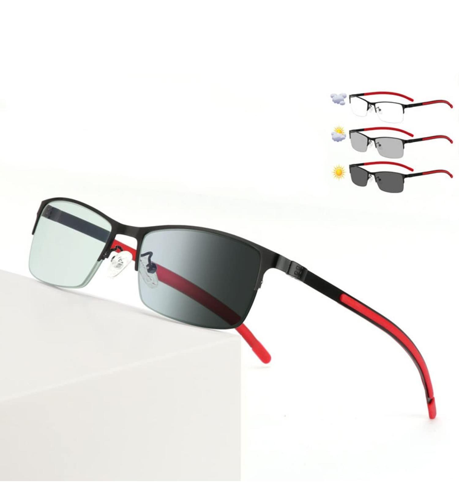 Buy Zukky Semi-Frame Photo Linen Reading Glasses - Black & Red Metal Frame - 3.75x Readers for Comfortable Vision - International Shipping Available - Buy Online on GoSupps.com