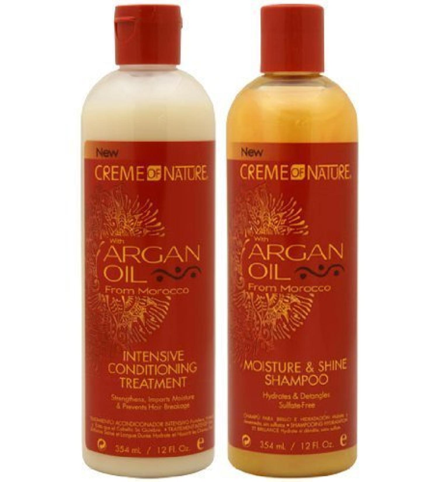 CREME OF NATURE Argan Oil Moisture Shine Shampoo & Intensive Treatment Set by CREME OF NATURE Beauty by cream of nature argan oil