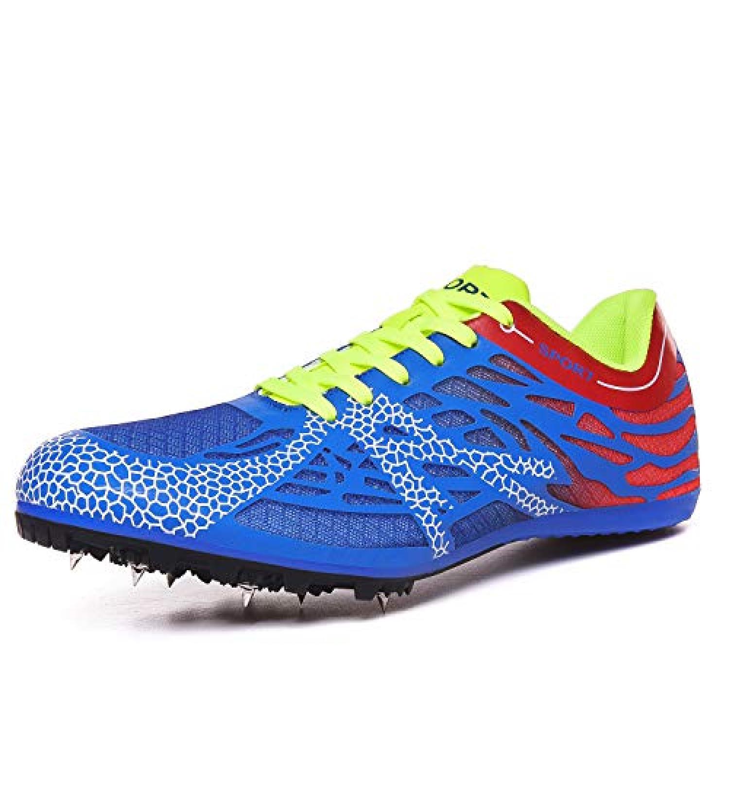 iFRich Track Spikes Shoes 9 Blue - Unisex Mesh Athletics Sneakers for Training and Sprint Racing - Buy Online on GoSupps.com