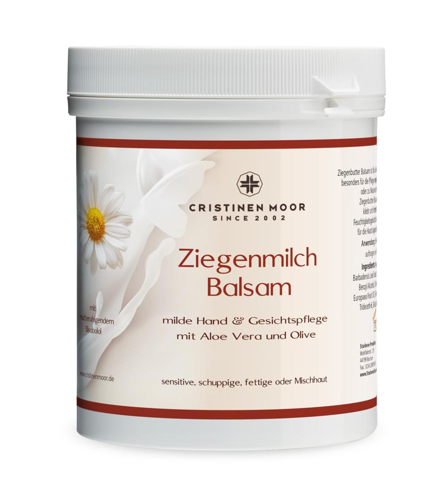 Cristinenmoor goat milk balm 1000 ml with goat butter - moisturizing for sensitive skin also suitable in puberty