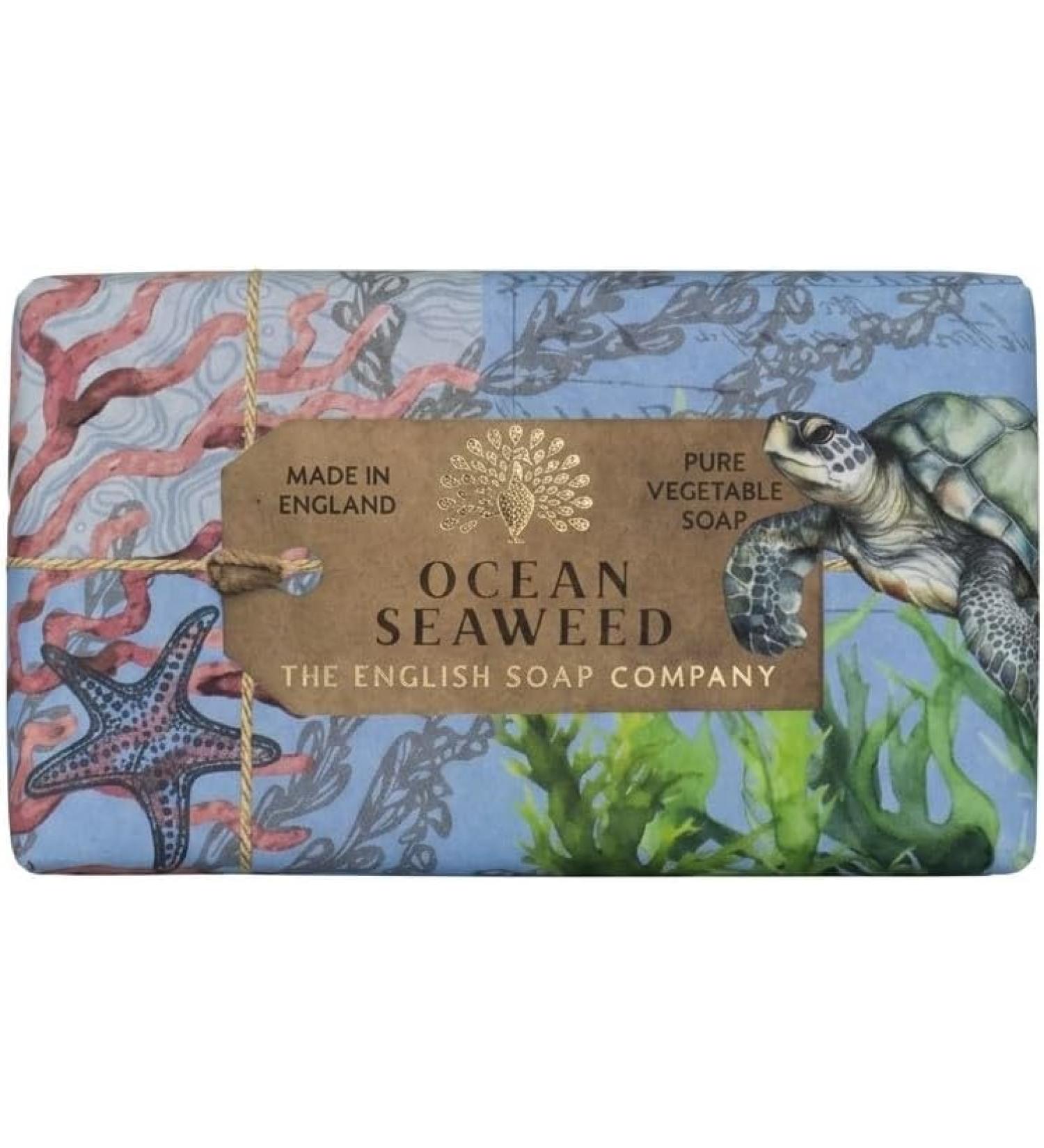 The English Soap Co. Ocean Seaweed Soap Bar 200g - Anniversary Collection | Pack of 1 - Buy Online on GoSupps.com