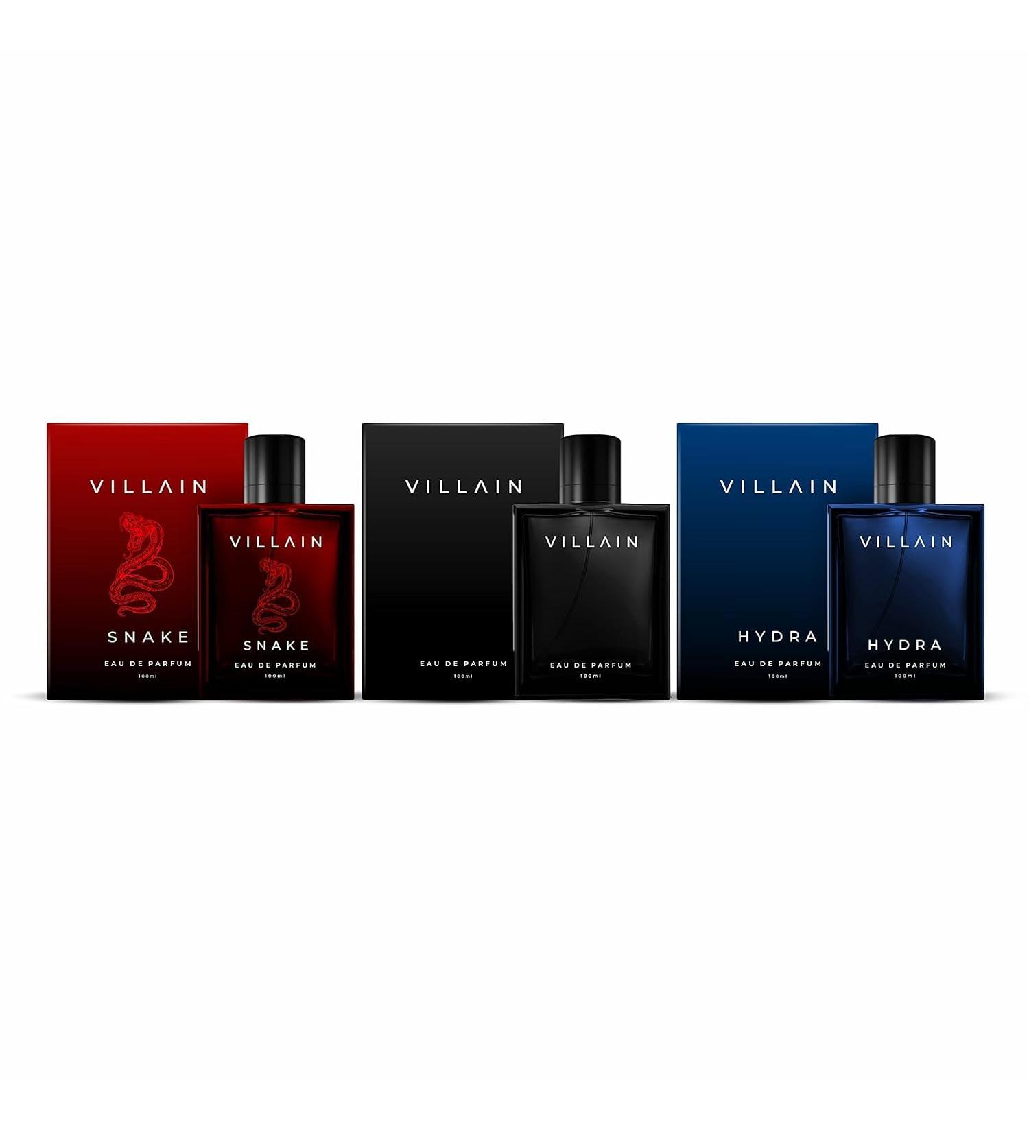 Bloom Beauty Villain Mashup Combo Perfume for Men | Woody Spicy Aqua Patchouli Musk | Pack of 3 Perfume for Men 100 Ml Each | Long Lasting Fragrance Set | Perfume Spray Combo Set for Men - Buy Online on GoSupps.com