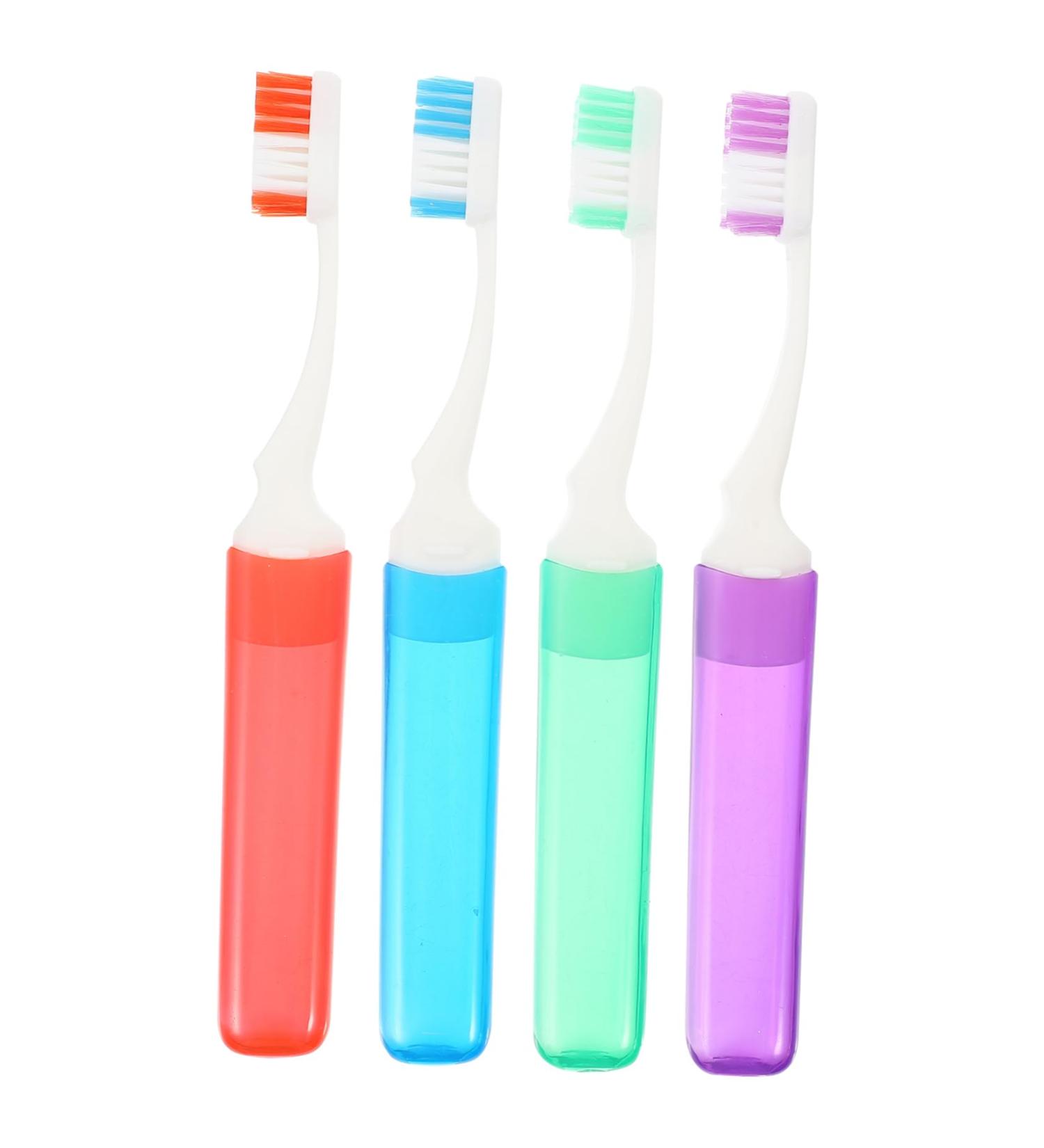 Buy Healvian 4-Piece Travel Toothbrush Set - Soft Foldable & Compact Camping Toothbrushes for Oral Care on-the-Go - Buy Online on GoSupps.com