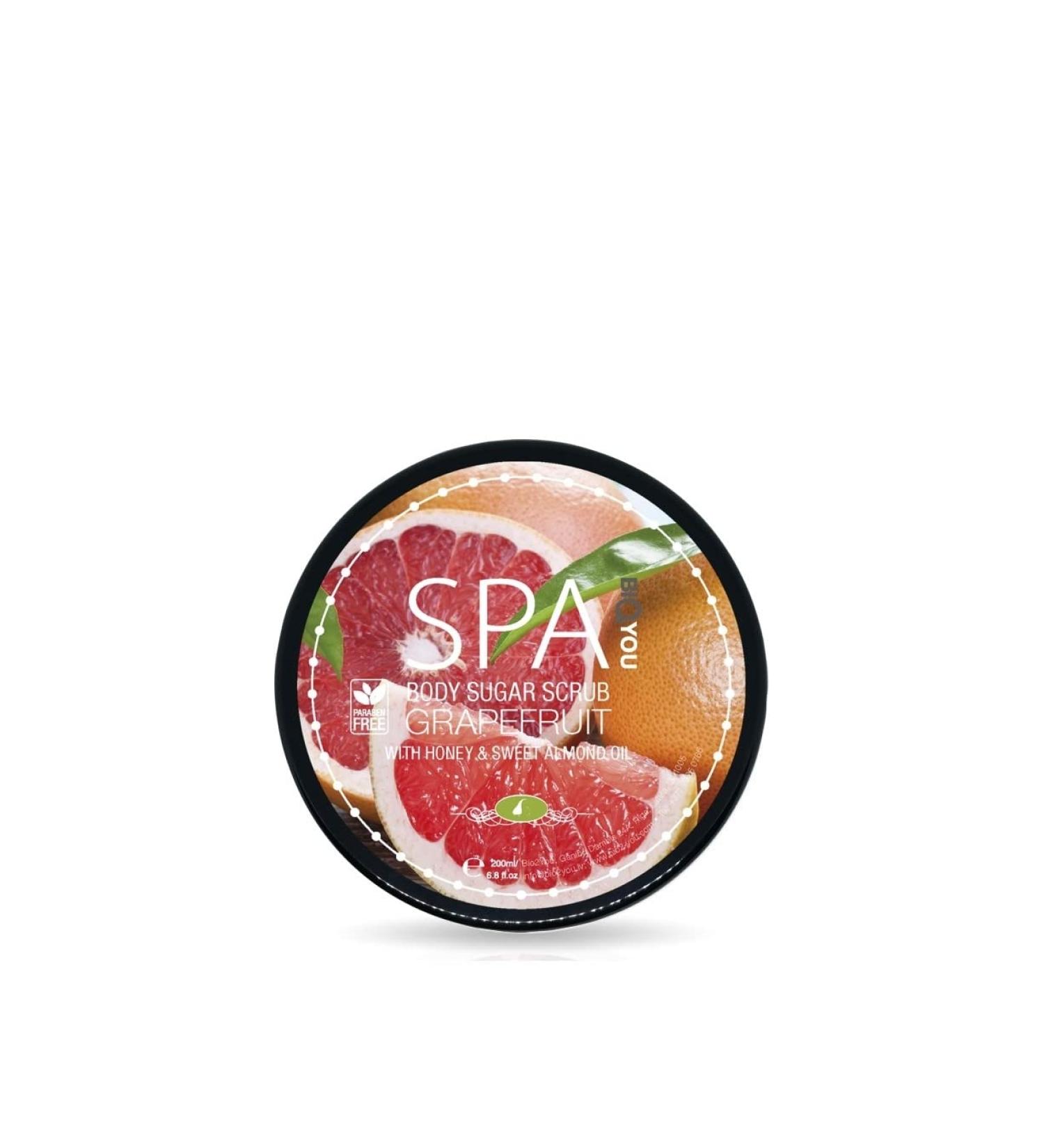 Buy Bio2You Body Sugar Scrub 200ml - Gently Exfoliates & Nourishes Skin with Honey Sweet Almond Oil & Grapefruit - International Shipping Available - Buy Online on GoSupps.com