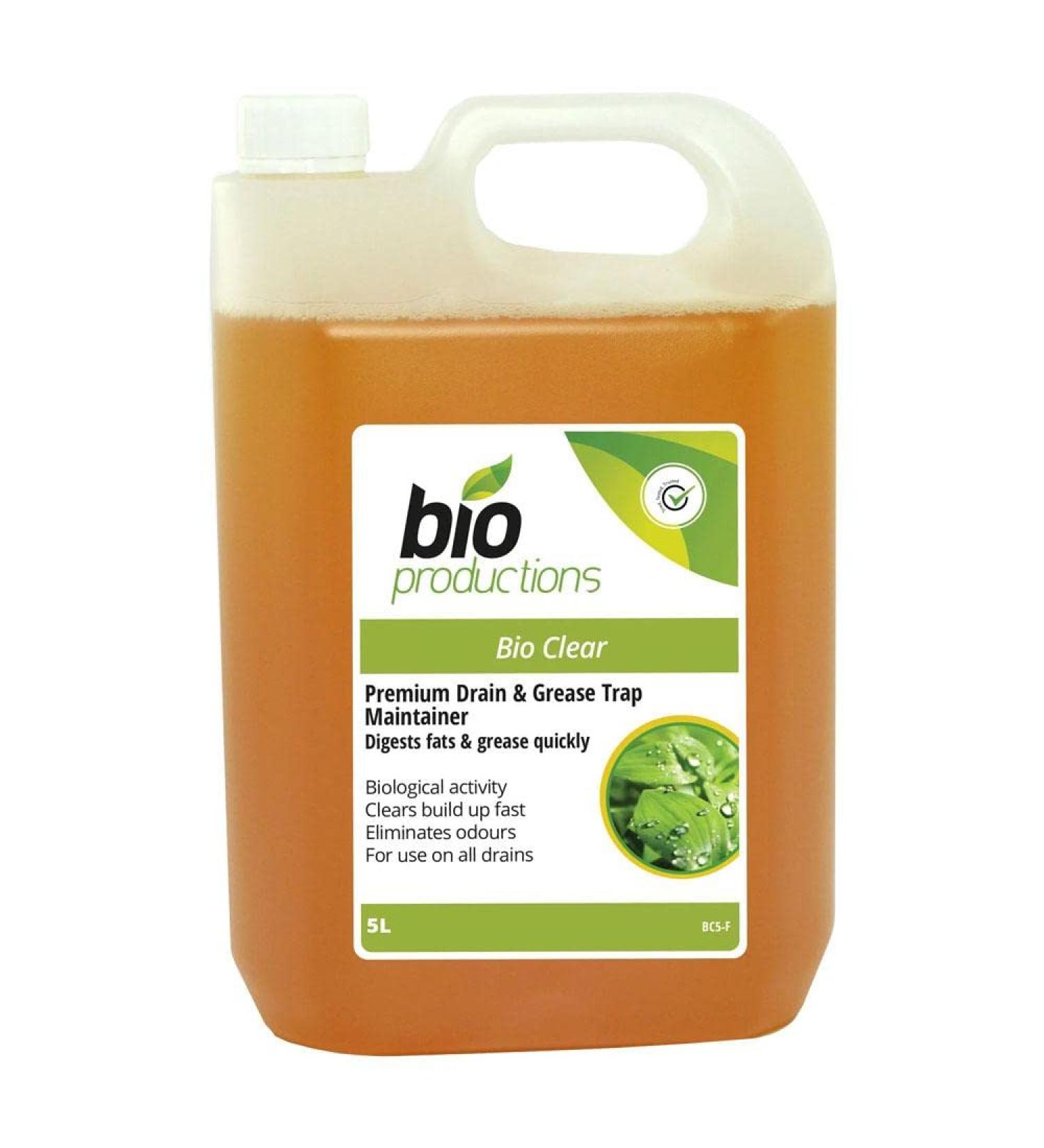 Bio Productions BC5 Bio Clear Premium Drain & Grease Trap Maintainer 5L (2 x 5 Litre)