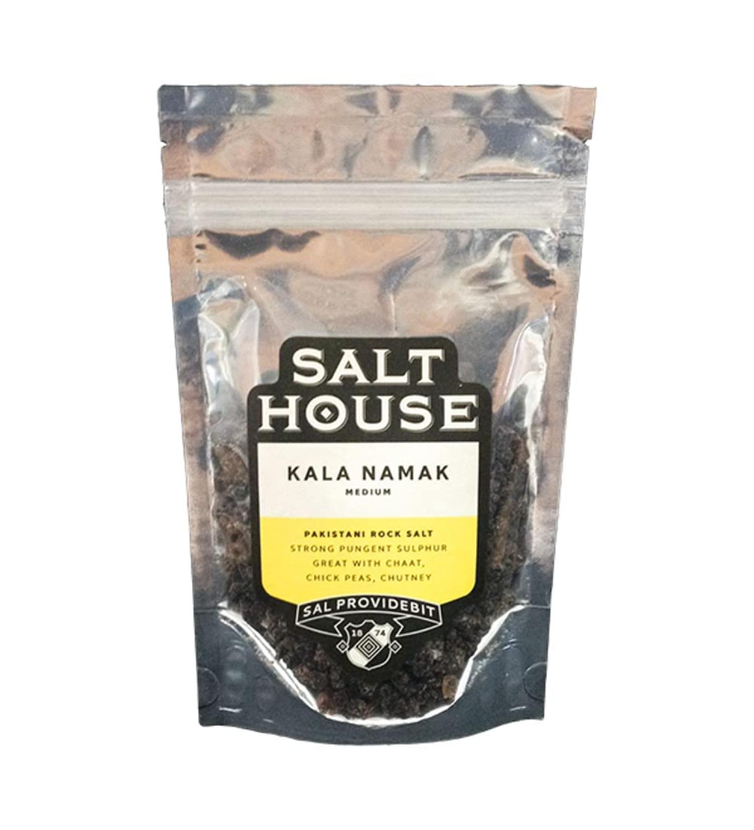 Kala Namak Rock Salt Gourmet Himalayan Black Salt Medium Grain 200g - Buy Online on GoSupps.com
