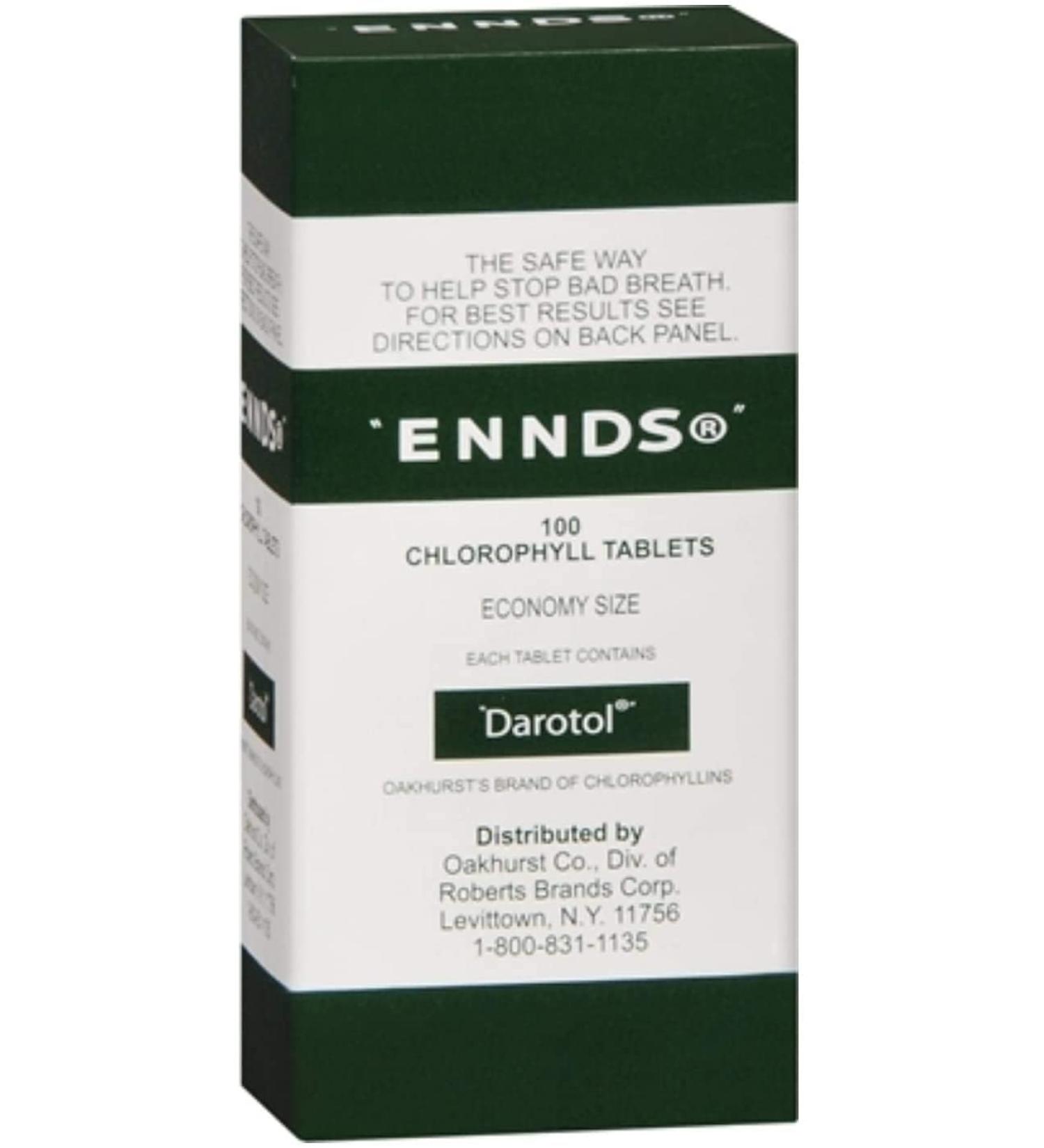 Ennds Chlorophyll Tablets 100 Tablets (Pack of 4)