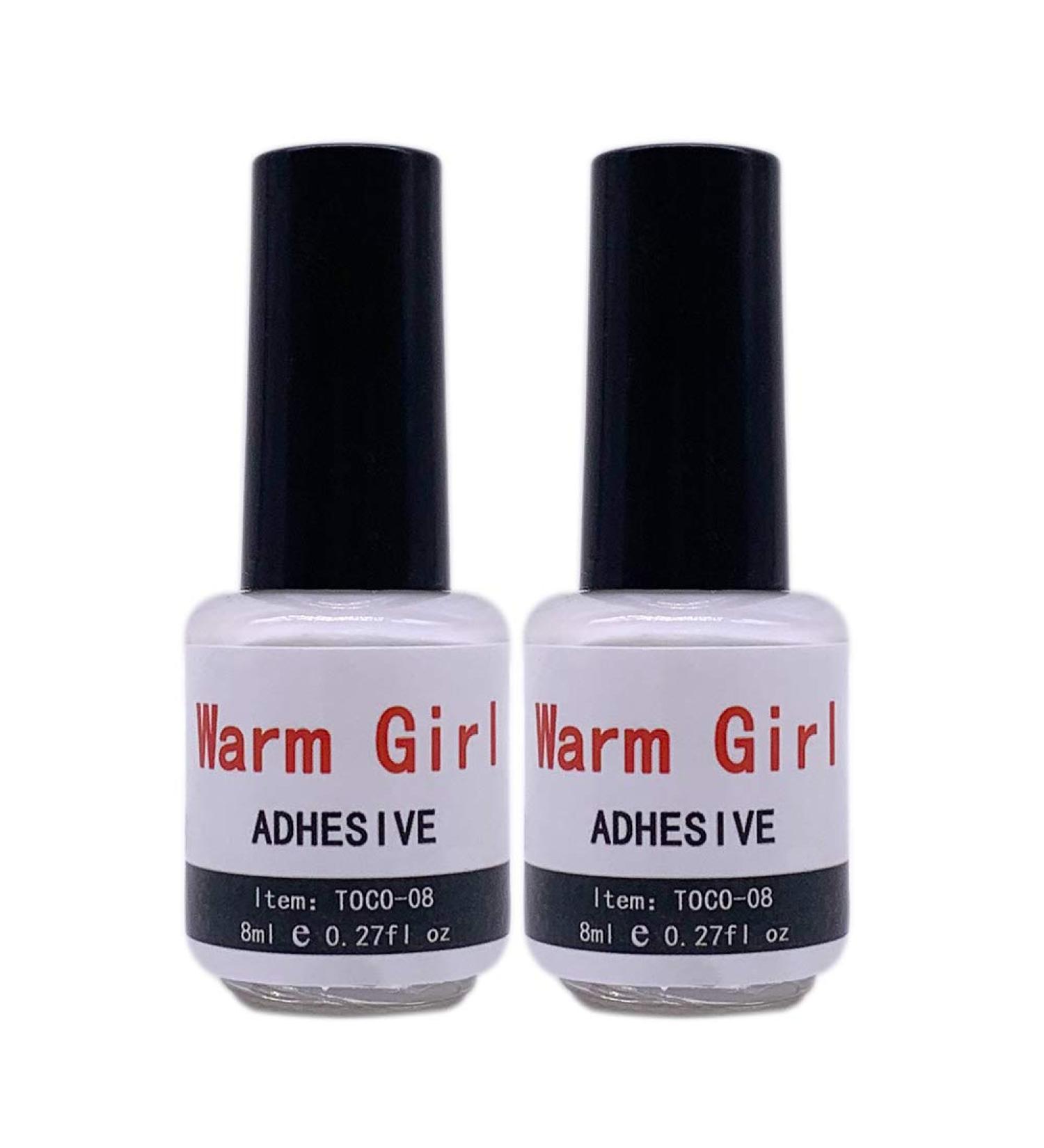 Warm Girl 2pcs Professional Nail Art Glue Set for Foil Sticker Transfer DIY Tool - Buy Online on GoSupps.com