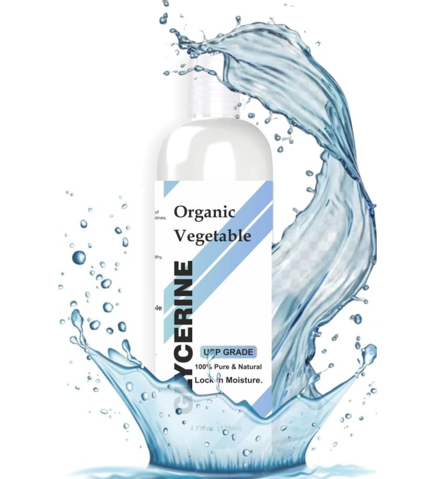 Glyc rine v g tale 100 % pure et naturelle | Pour la peau et les cheveux | Soin de la peau polyvalent adoucissant et hydratant 120 ml - Buy Online on GoSupps.com