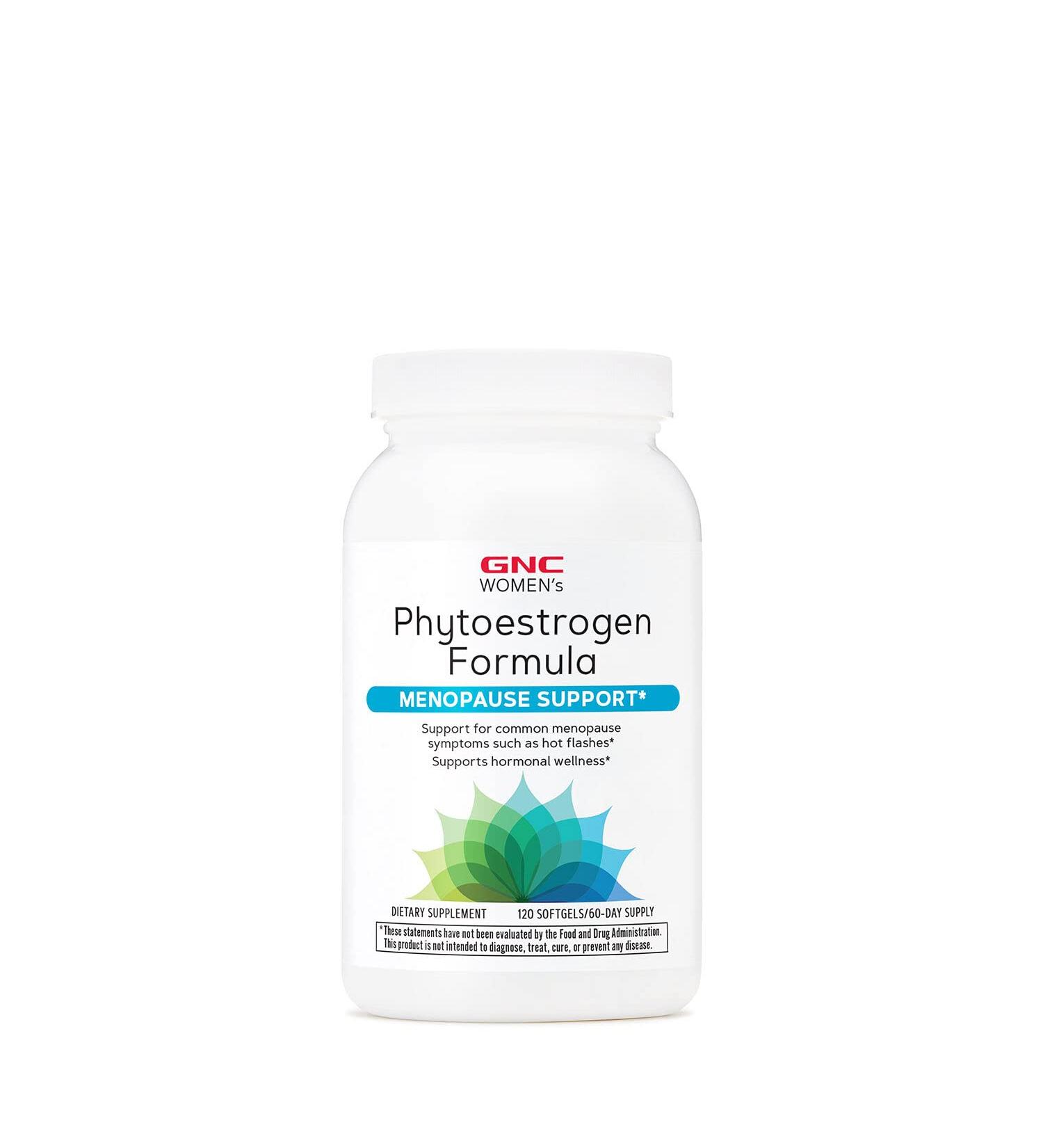 GNC Women's Phytoestrogen Formula - Hormone & Mood Balance, Energy Boost - Menopause Relief - 120 Softgels - Buy Online on GoSupps.com
