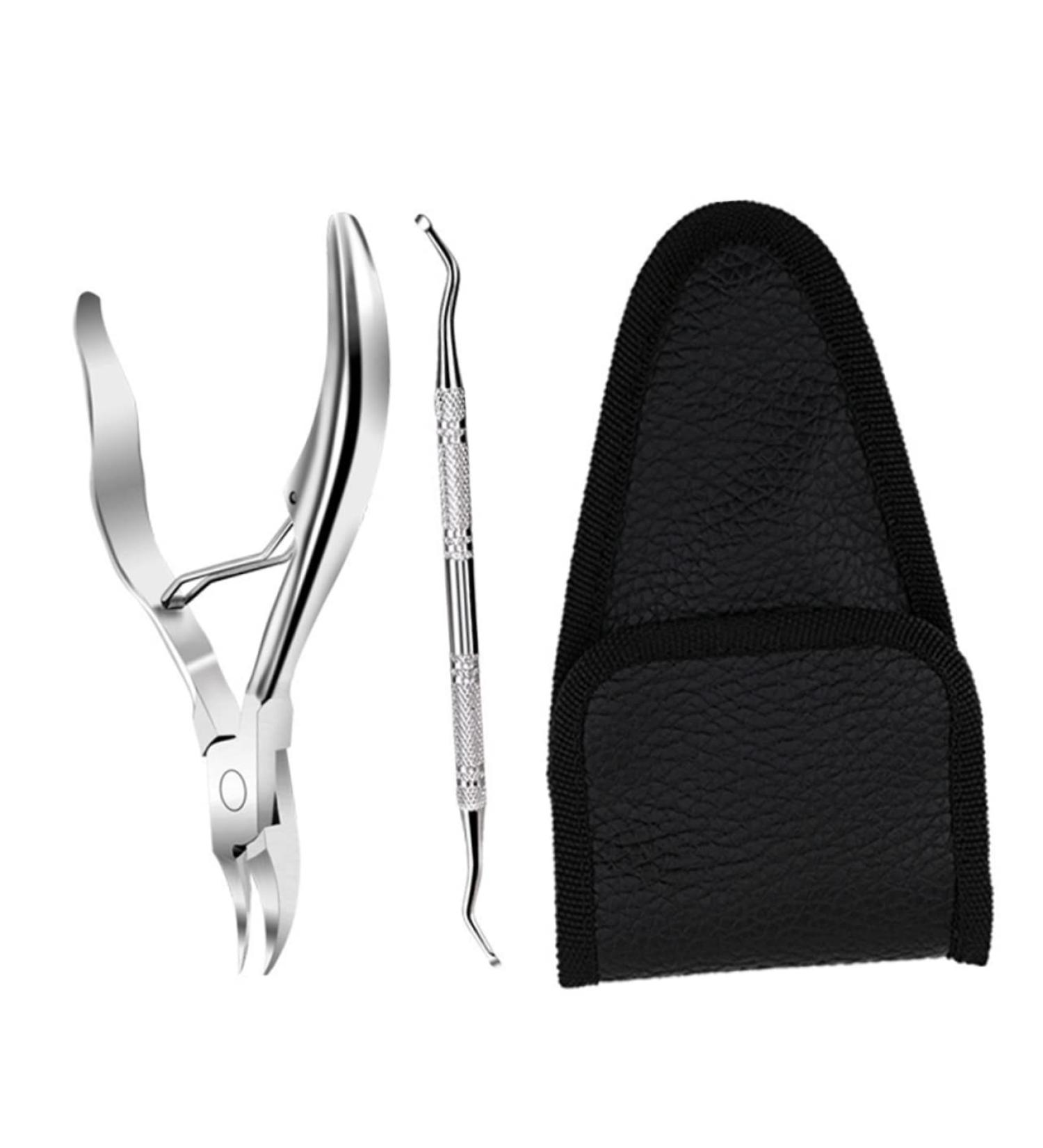 Beatifufu 1 Set Manicure 2-Piece Set Nursing Nails Pedicure Nail Cuticle Pusher Pedicure Tools Skin Nippers Pedicure Nail Manicure Tool Stainless Steel Nail Pliers - Buy Online on GoSupps.com