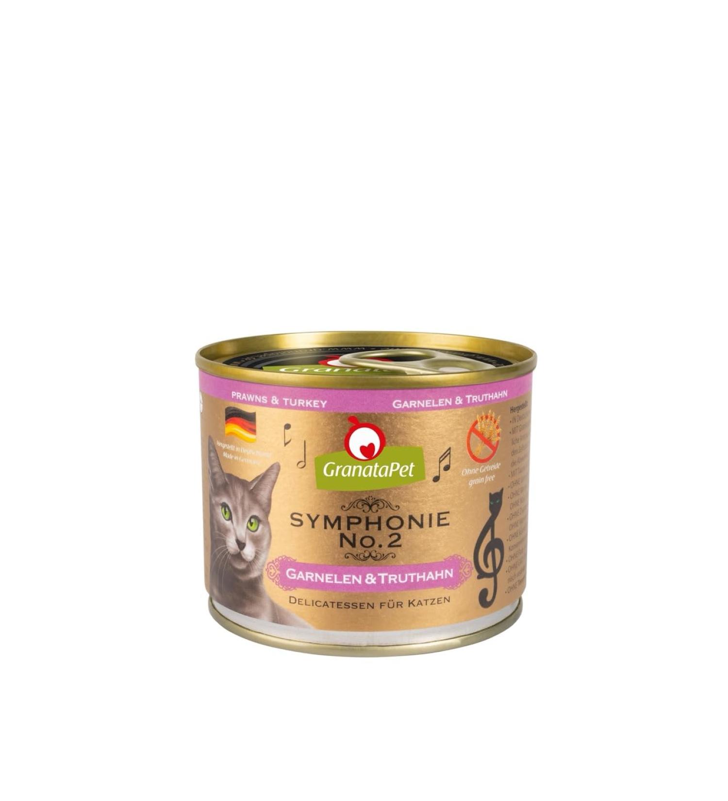 GranataPet Symphonie Cat Wet Food (6x200g No. 2 - Prawns and Turkey) No. 2 - Prawns and Turkey 1.2 kg (Pack of 1) - Buy Online on GoSupps.com