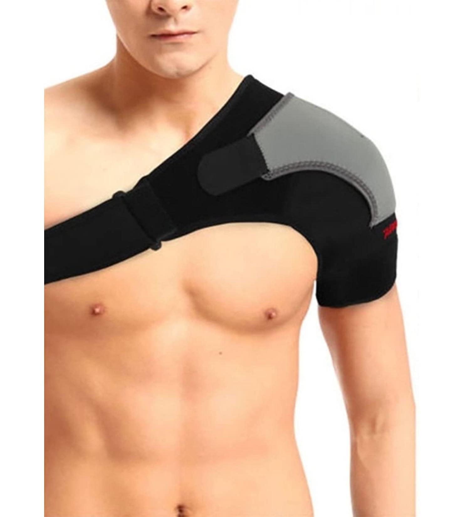 Adjustable Shoulder Stability Brace | Neoprene Support for Rotator Cuff AC Joint & Labrum Tears - Ideal for Sports & Pain Relief (Left Shoulder - Buy Online on GoSupps.com