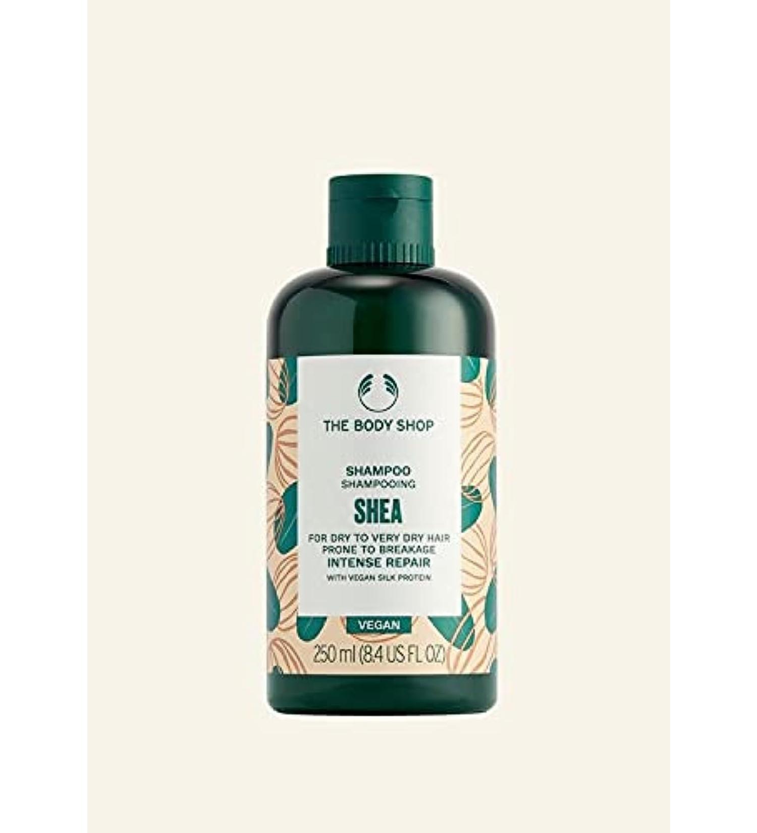 THE BODY SHOP Nourishing Shea Shampoo 250ml – Perfect for dry hair that is prone to frizz, Vegan, New Exterior Design