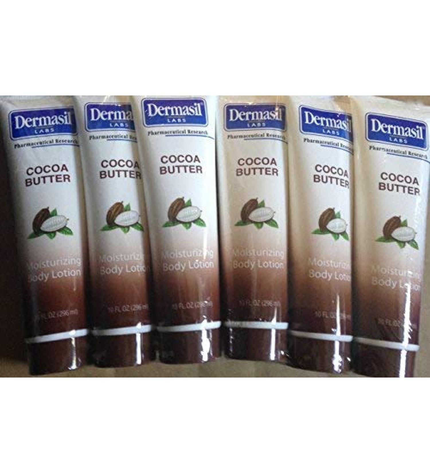 Dermasil COCOA BUTTER moisturizing Body Lotion 10 fl oz (pack of 6)