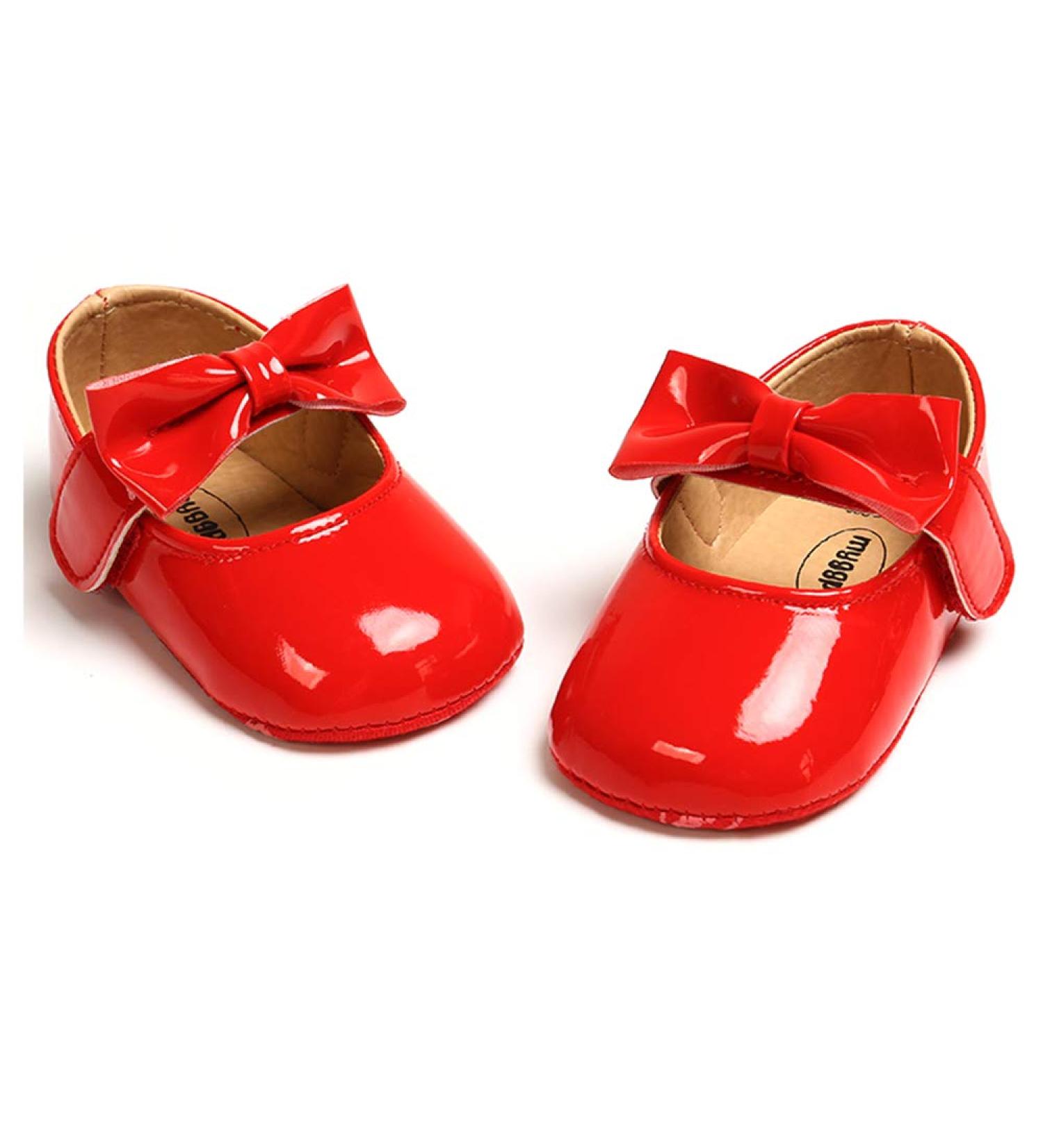 RVROVIC Baby Girl Princess Sparkly Moccasins | Soft Sole Prewalker Toddler Shoes 12-18 Months (Red) - Buy Online on GoSupps.com