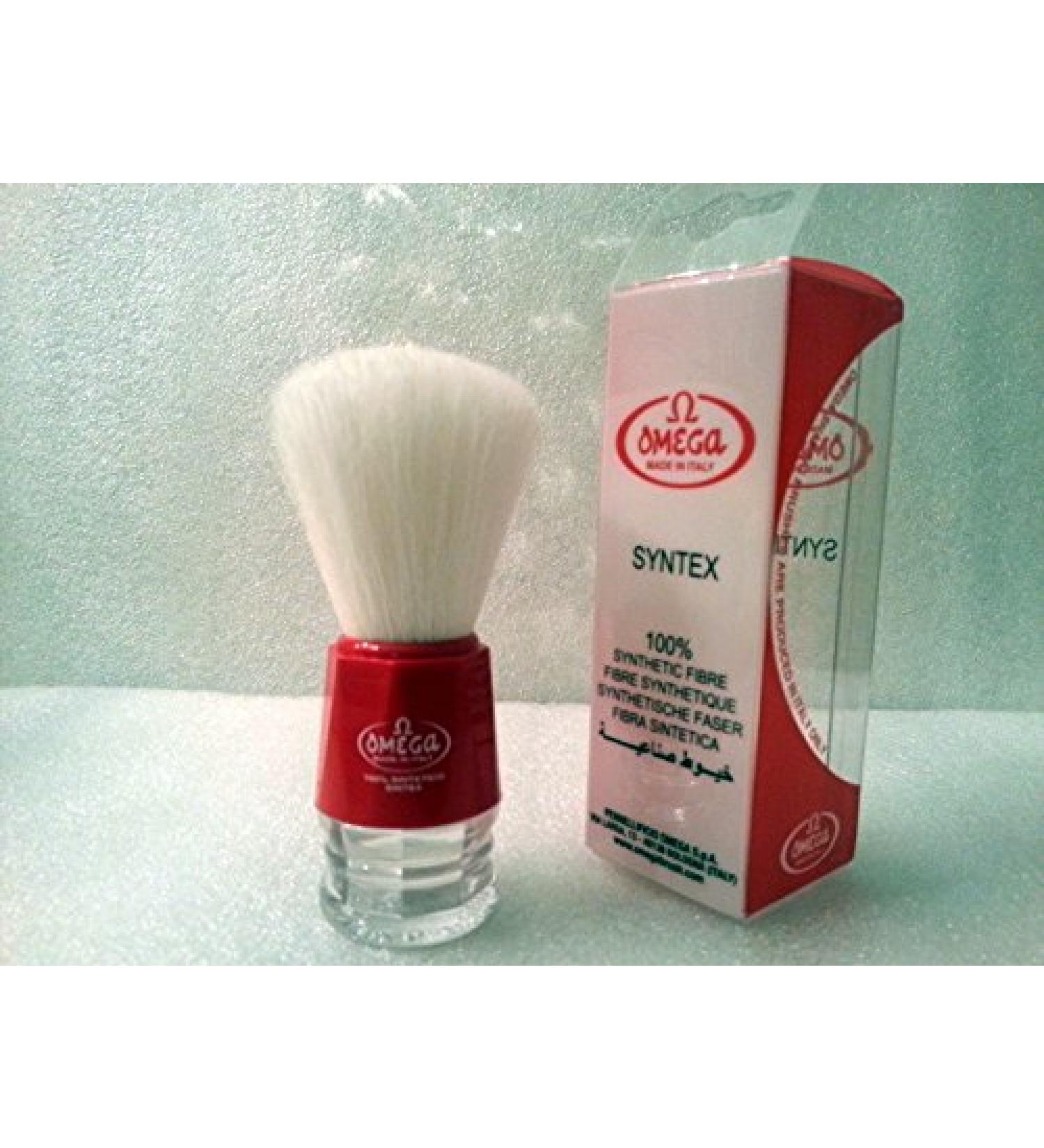 Omega Shaving Brush # 90018 Syntex 100% Synthetic Red