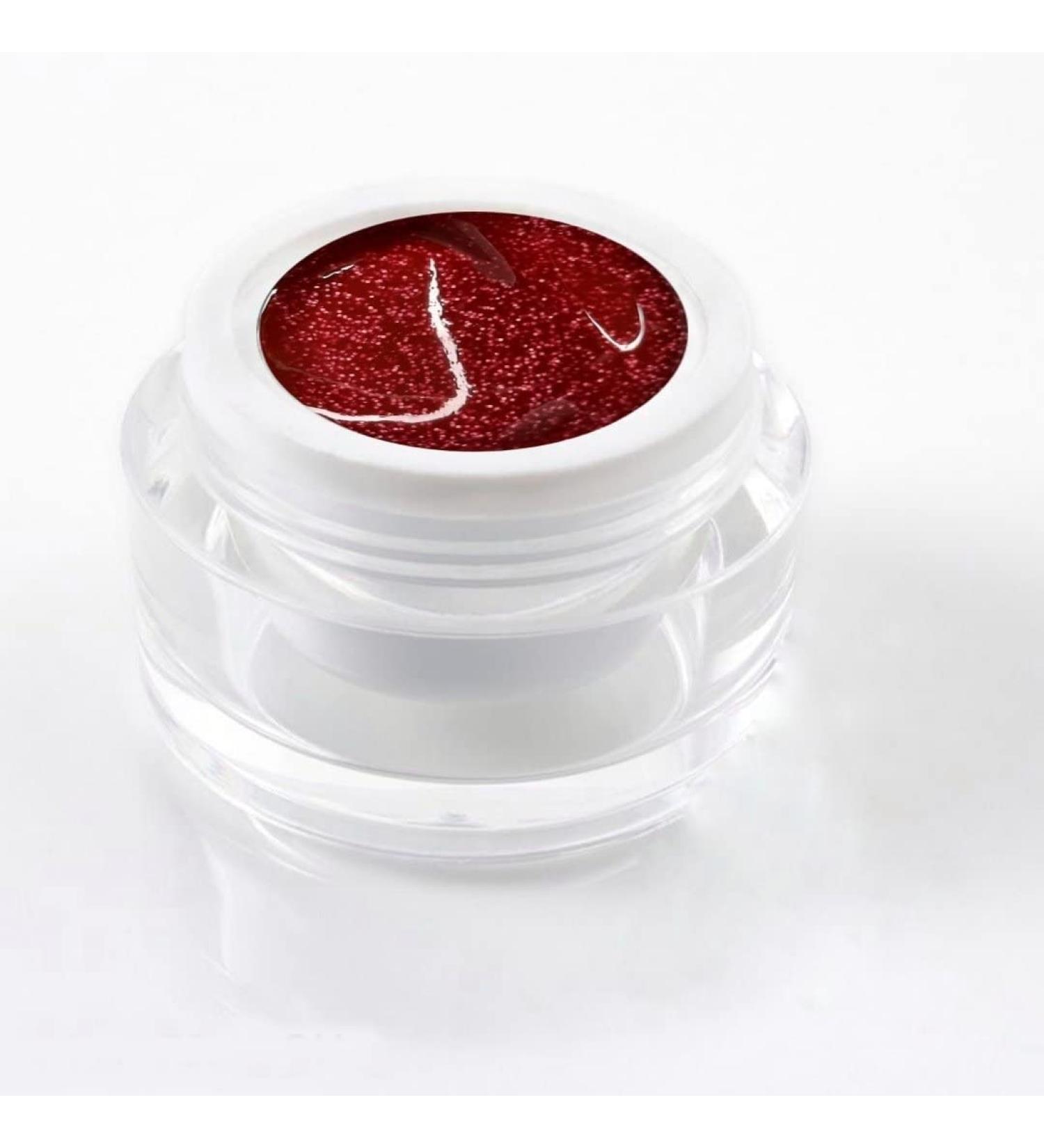 5 ml Colorgel / Farbgel - in Maroon Red Glitter Star - 107-3292