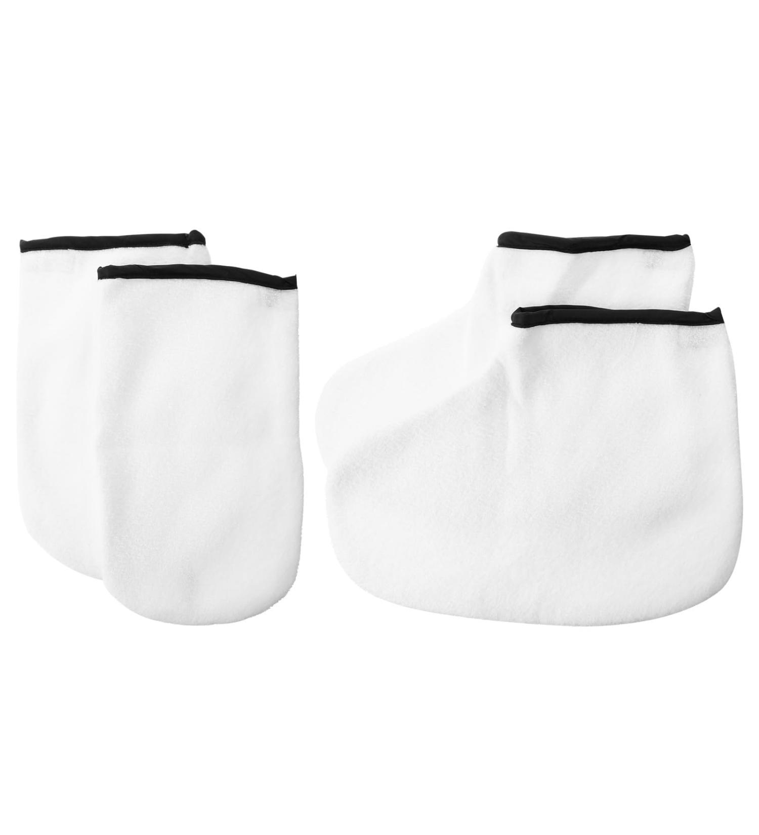 HOMSFOU Protections Mains et Pieds Hydratantes en Paraffine 2 Paires Blanches Moufles Exfoliants et Surchaussures Spa Soins Beaut et P dicure Hydratants pour Usage Professionnel - Buy Online on GoSupps.com