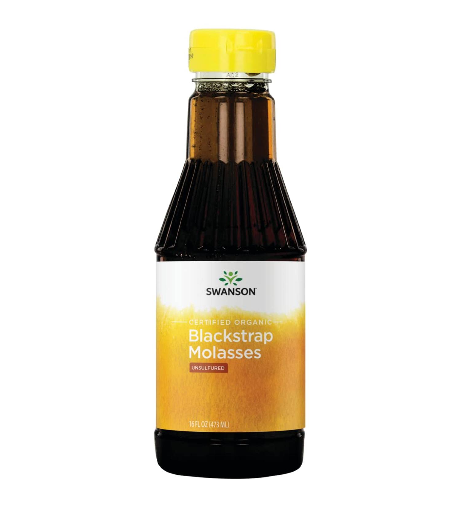 Swanson Certified Organic Blackstrap Molasses 16 fl oz - Pure Liquid, 100% Organic - Buy Online on GoSupps.com