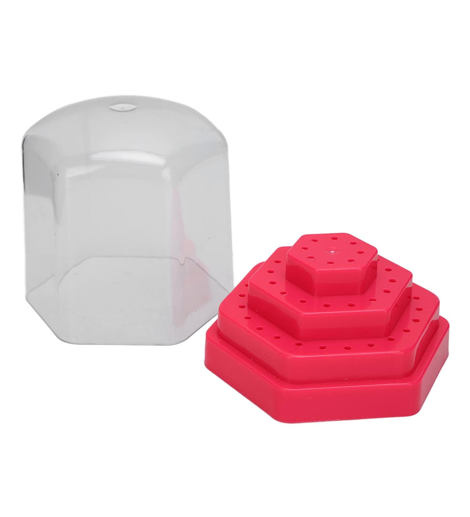 Nail Drill Bits Box Case Nails Necessary Tool Nail Drill Bits Storage Stand for Nail Salon for Home Use(pink) - Buy Online on GoSupps.com