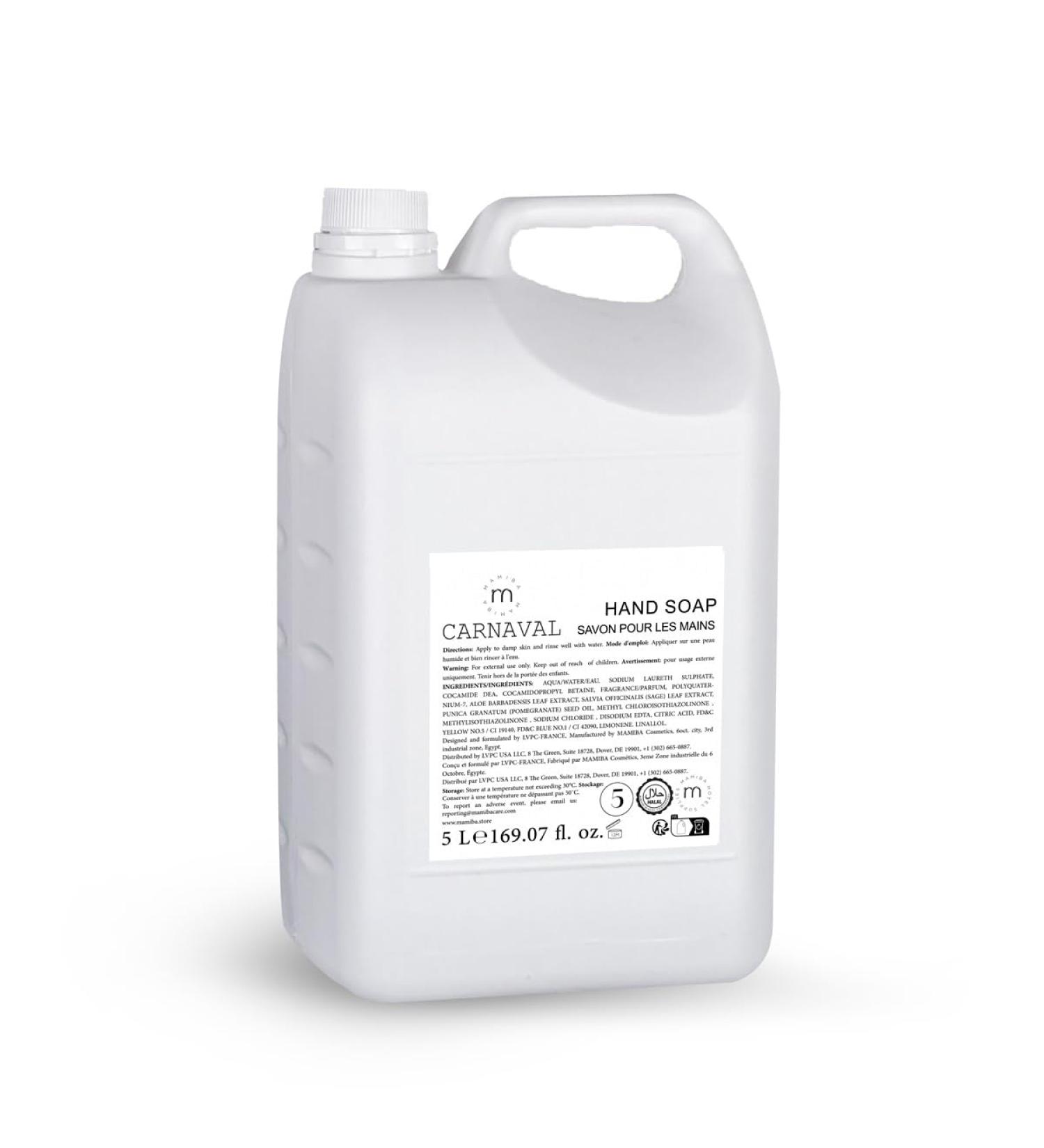 M Carnaval Mamiba Hand Wash 2 x 169 Fl Oz Bottles - Pomegranate Scent Suitable for All Skin Types Daily Use. Hotel Guest Amenities Vacation & Short Term Rentals Airbnb and Toiletries.