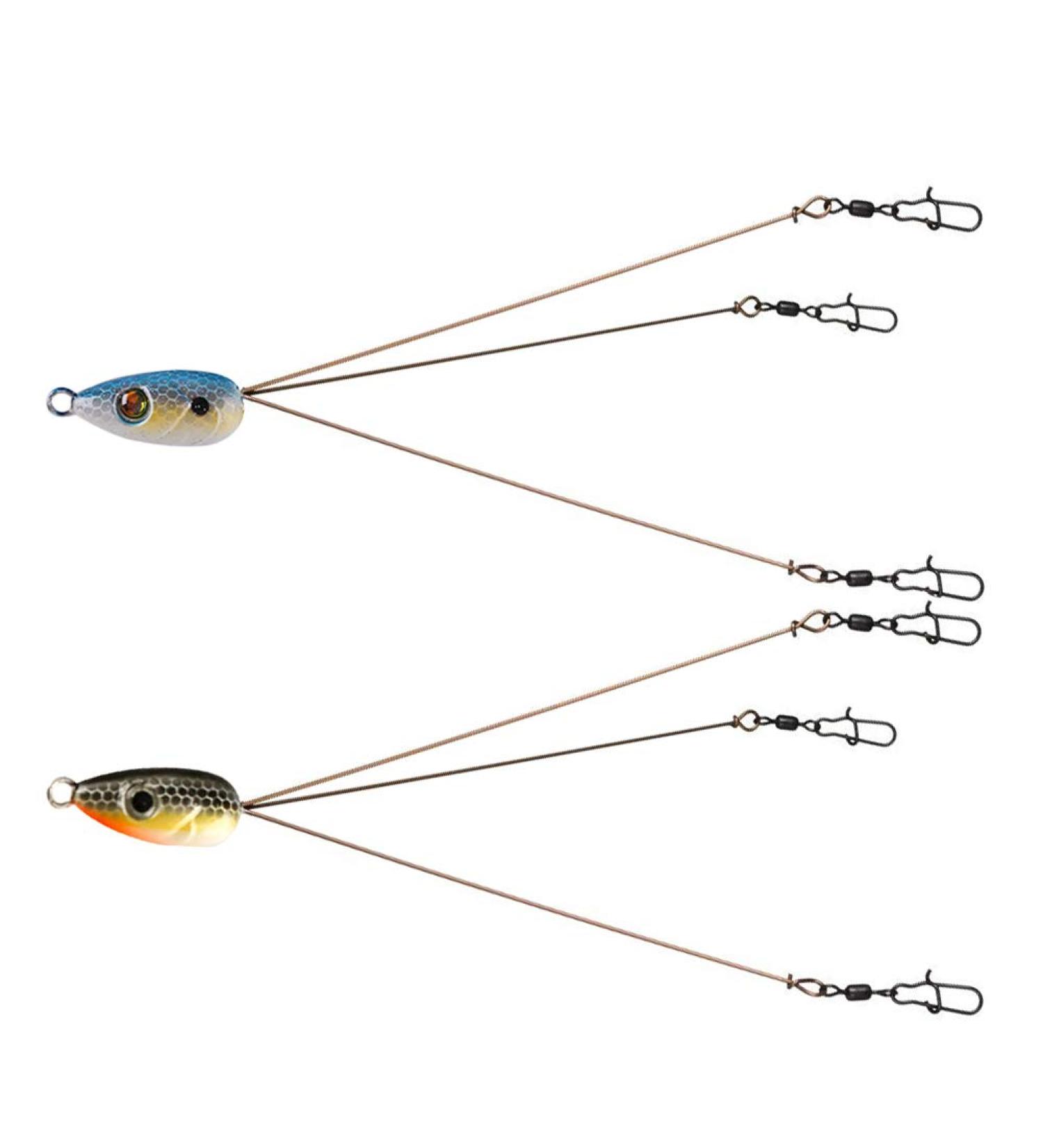 Alabama Rig Umbrella for Bass Fishing - 3 Arm Swim Baits Lures Bait Kit | Freshwater Trout Salmon - 2 Pcs Black Blue - Buy Online on GoSupps.com
