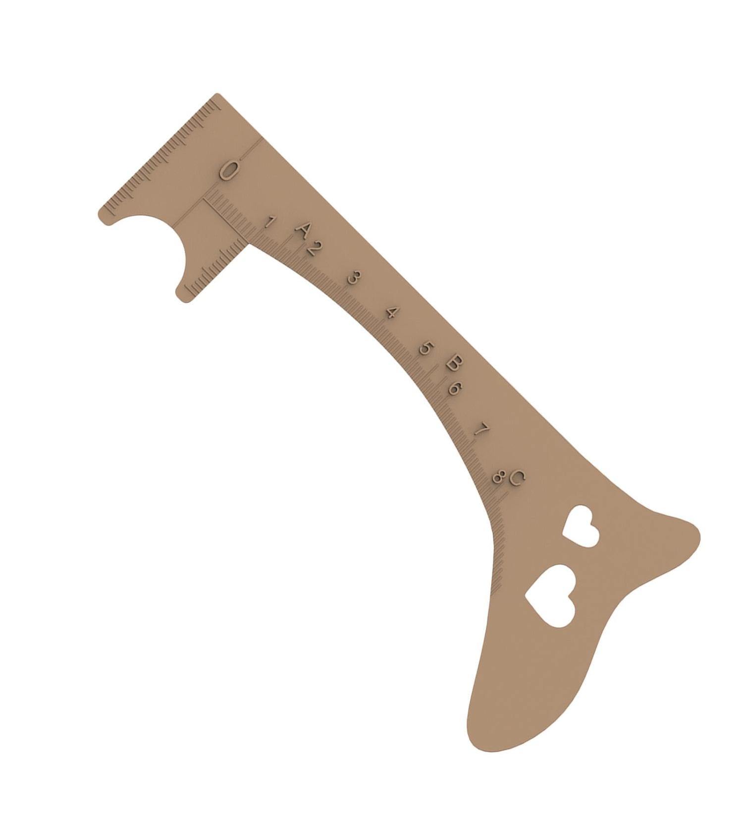 Eyebrow Measuring Tool - Eye Liner Guide for Eye Brows - Quick Eye Makeup Tool Eyebrow Shaping Aid Brow Measuring Tool for Perfect Eye Liner & Lip Lines Khaki - Buy Online on GoSupps.com
