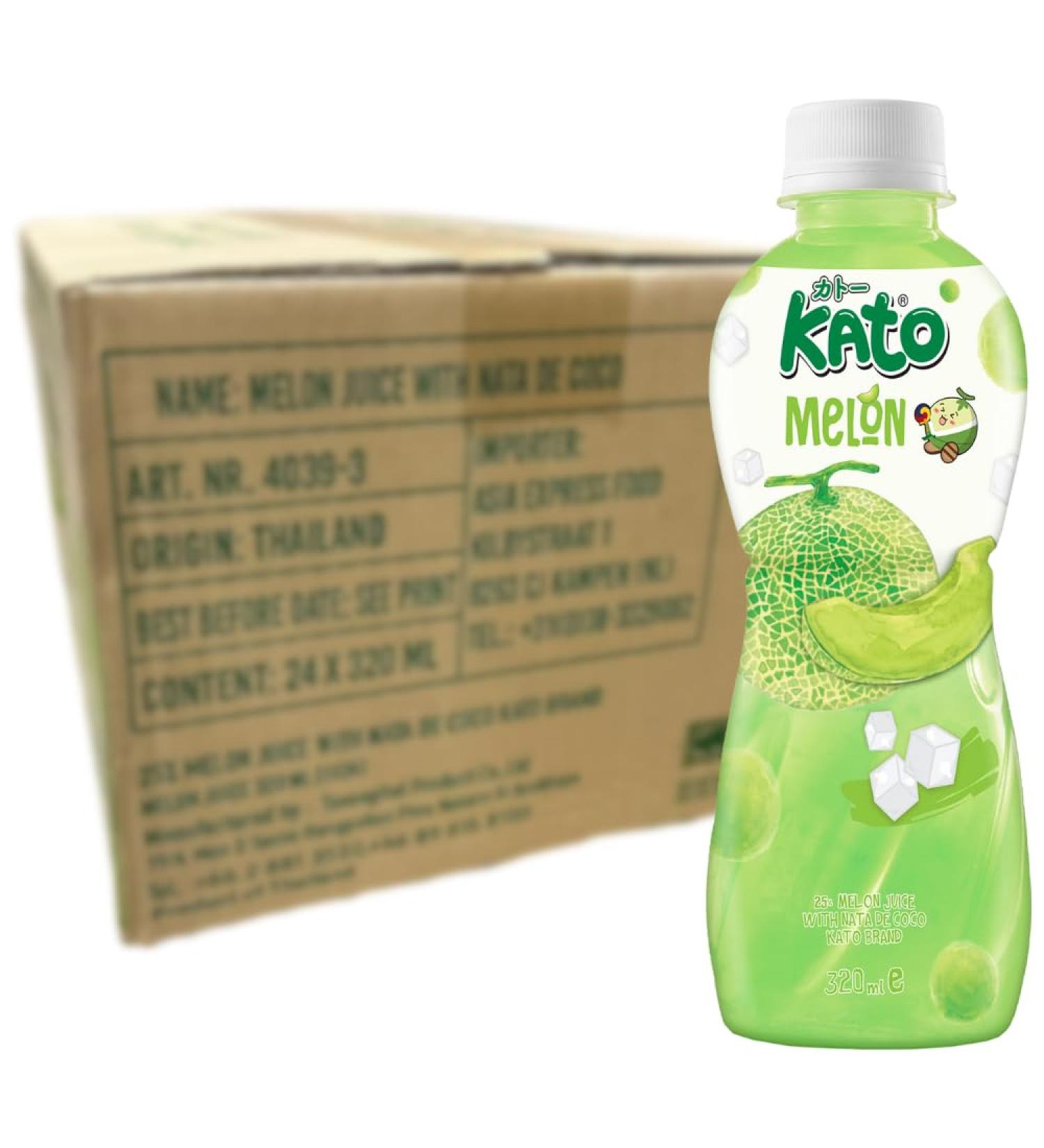 KATO - Jus de Melon avec Nata de Coco - 24 x 320 ml - Multipack - Buy Online on GoSupps.com