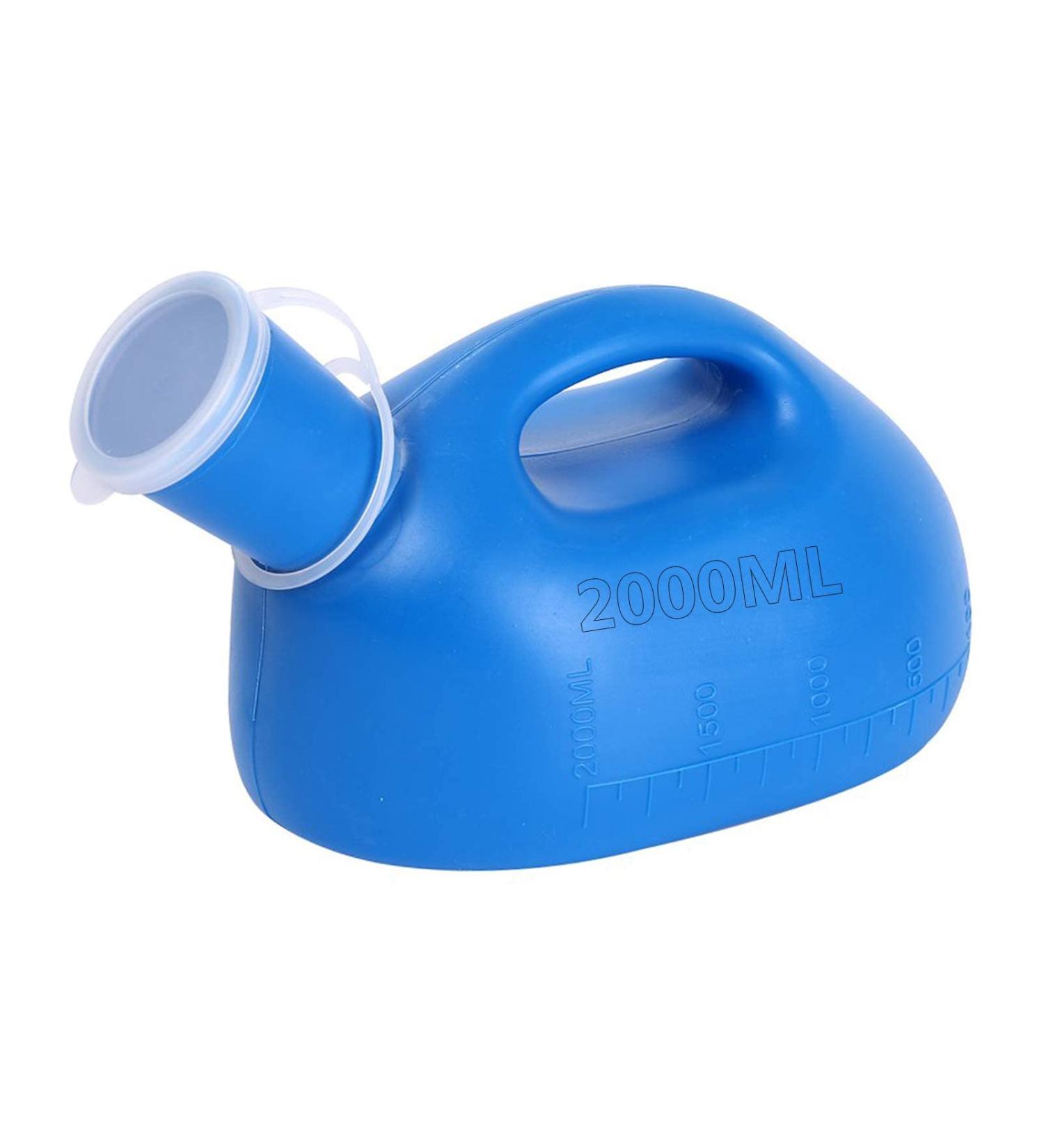 2000ML Outdoor Portable Urine Bottle Reusable Pee Urinal Storage Camping Travel Driving for Men for Patients(Blue) Happy - Buy Online on GoSupps.com