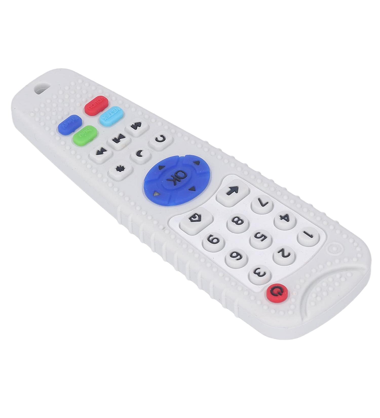 Baby Teether Simulation Remote Control Shaped Various Button Soft Silicone Teething Toy (Beige) - Buy Online on GoSupps.com