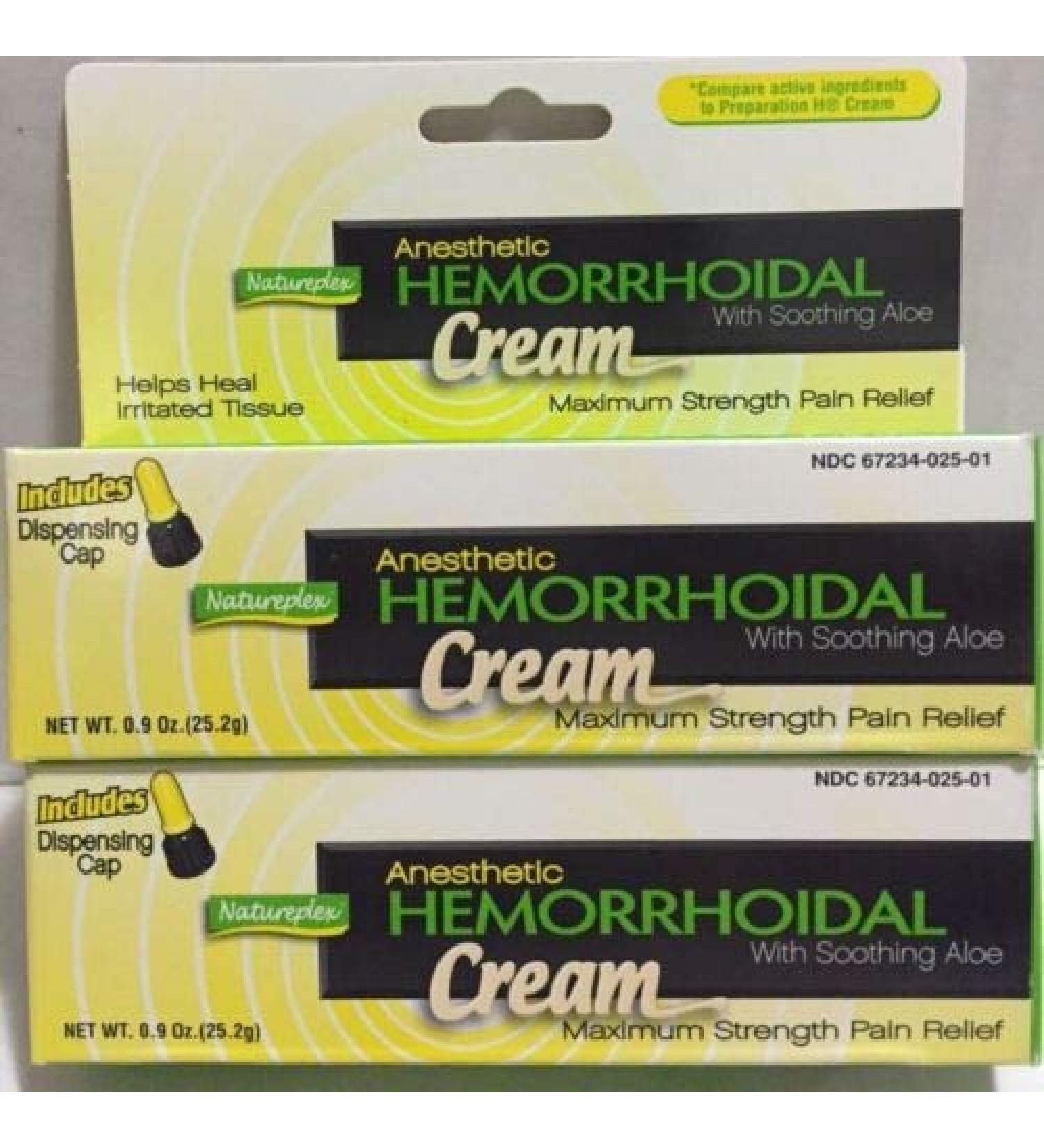 2 Natureplex Aneshetic Hemorrhoidal Hemorrhoidal Cream W/Soothing Aloe Max Strength Relief (hemorroides)