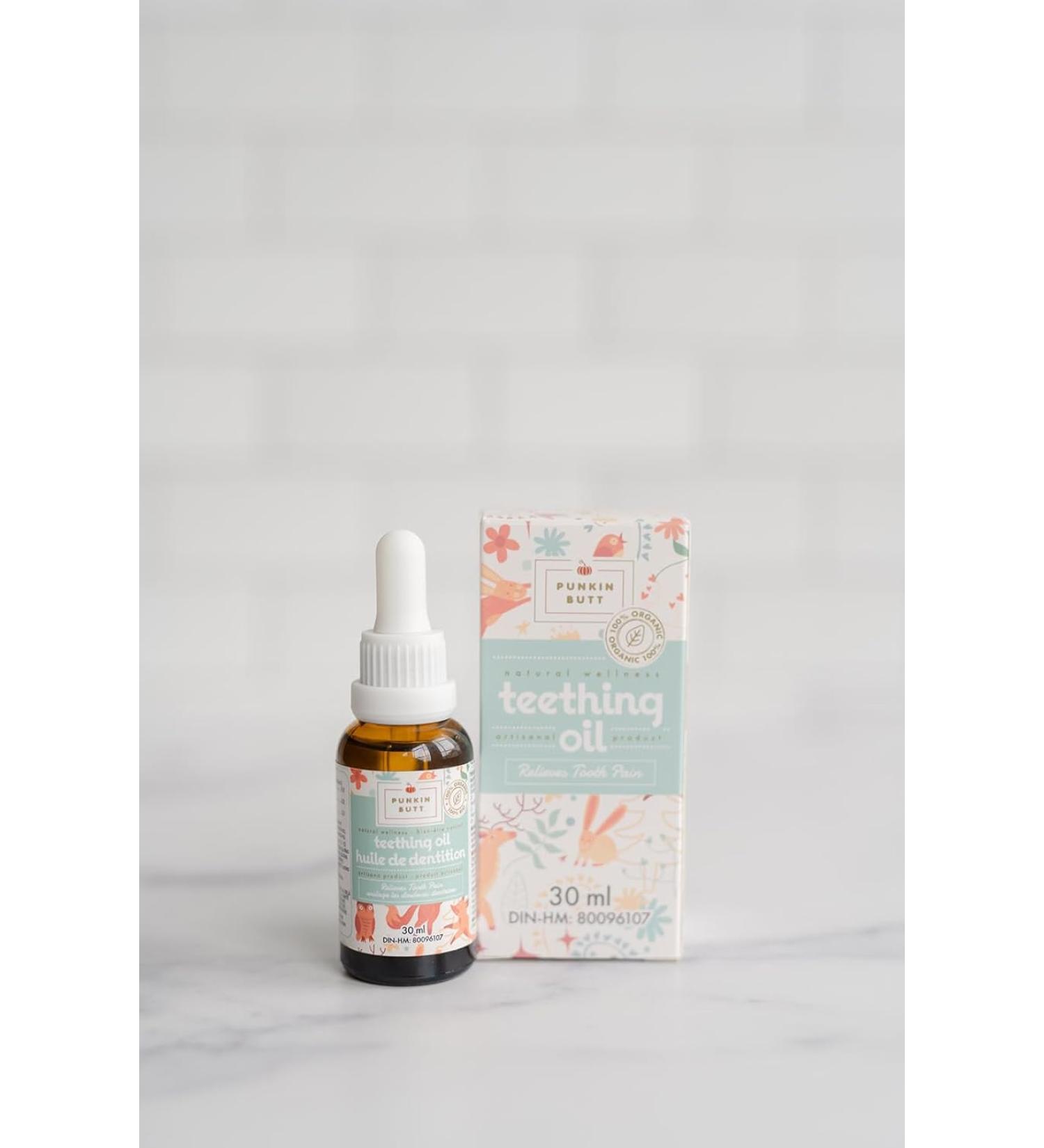Punkin Butt Natural Teething Oil Made with chamomilla for Relieve Tooth Pain Agitation and Irritability Related to Dental Flare - 1.0 Fl Oz - Buy Online on GoSupps.com