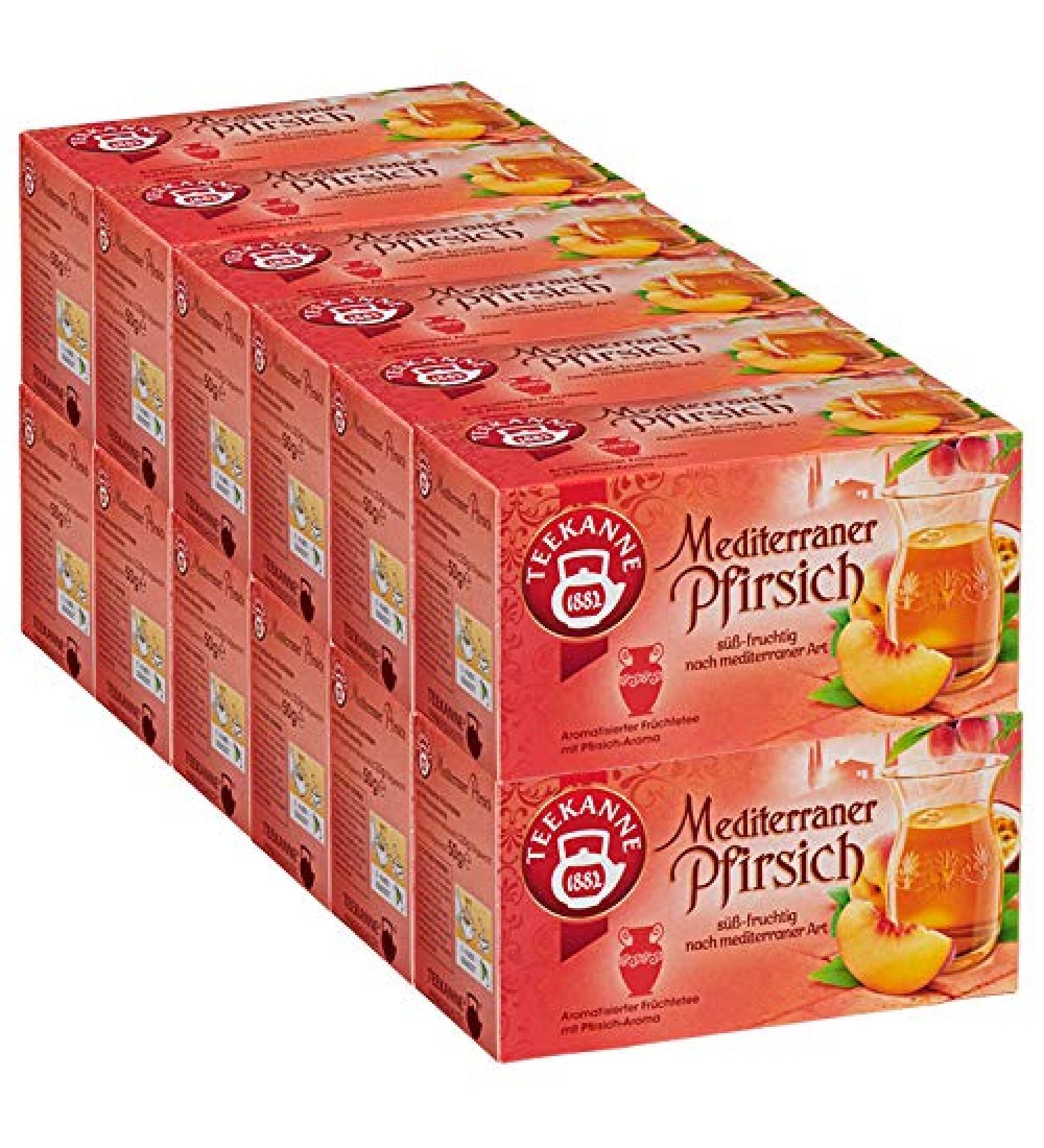 teapot Teekanne Mediterranean peach 12 pieces 12 x 50 g 50 g 12er Pack