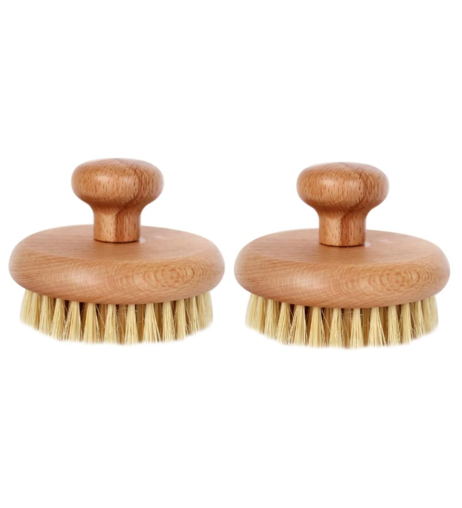 FRCOLOR 2 Pcs Bath Brush Set - Portable Massager & Scrubber for Body| Dead Skin Exfoliation| Handled Design| 10x10cm Sisal Brushes - Buy Online on GoSupps.com